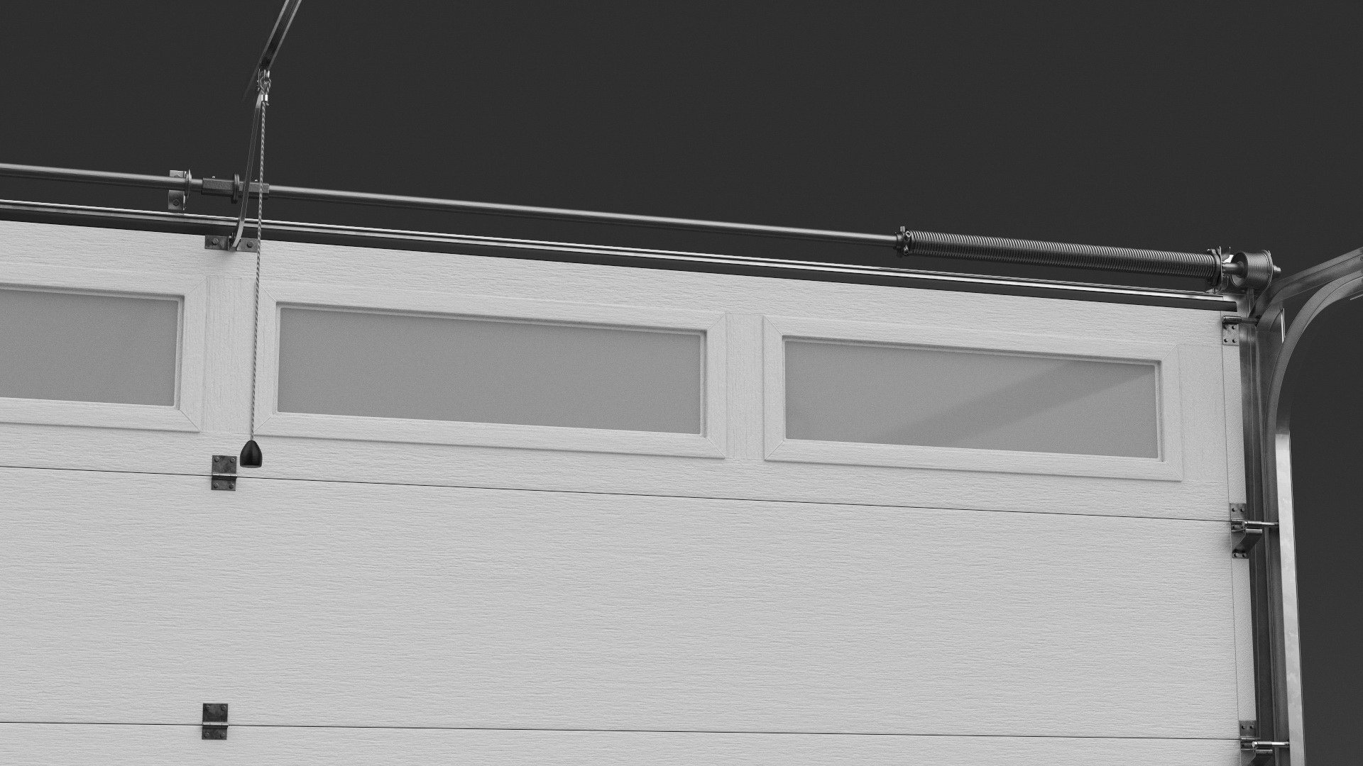 Electric Garage Doors White 3D