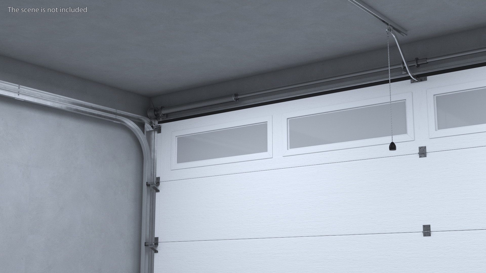 Electric Garage Doors White 3D