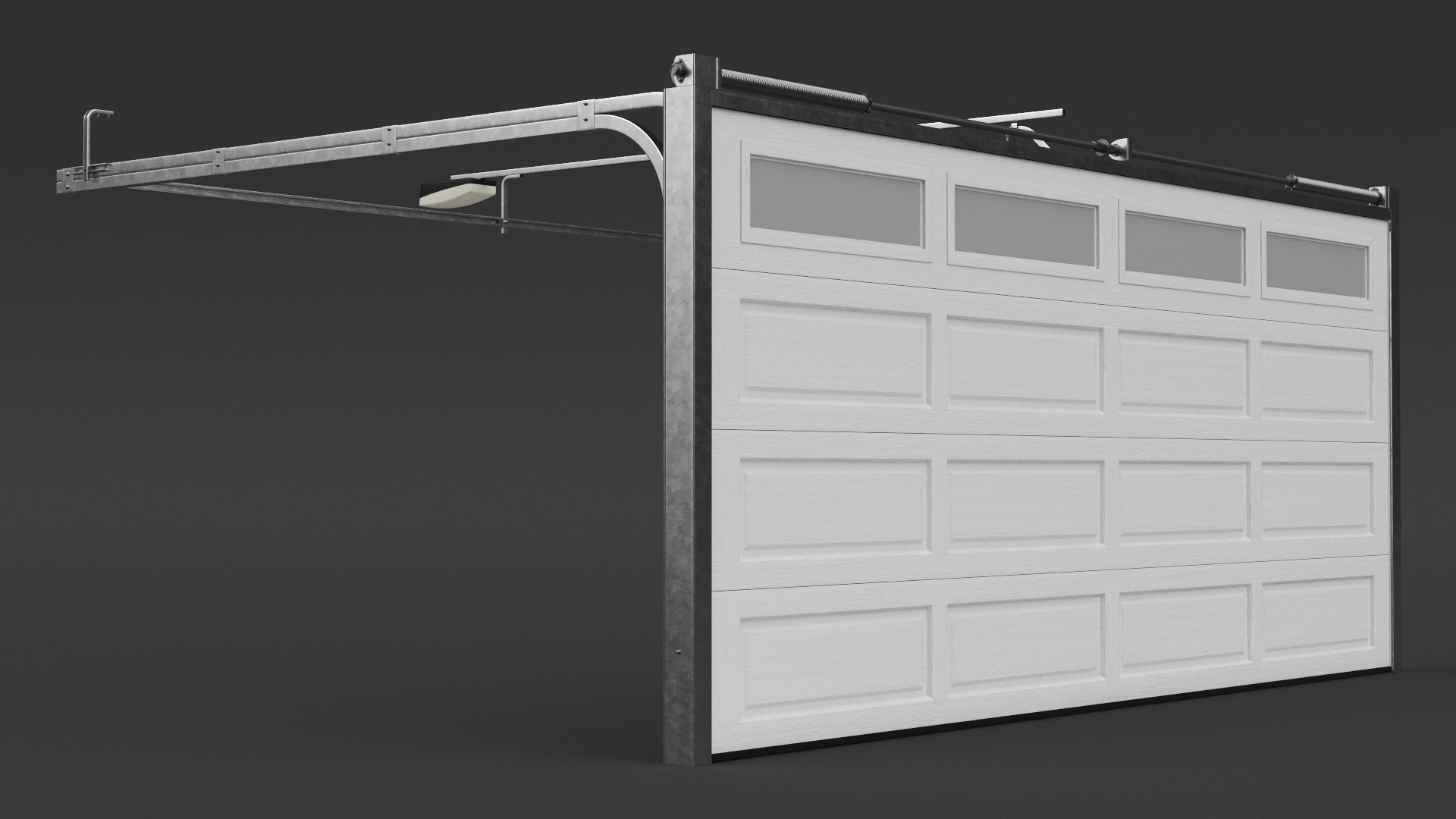 Electric Garage Doors White 3D