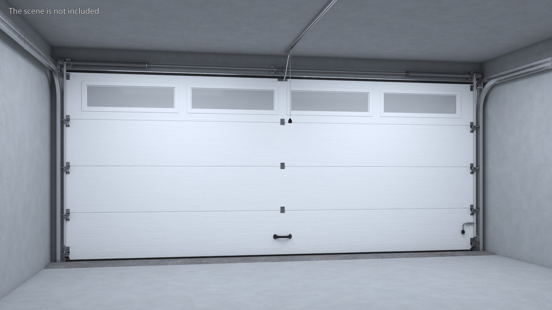 Electric Garage Doors White 3D