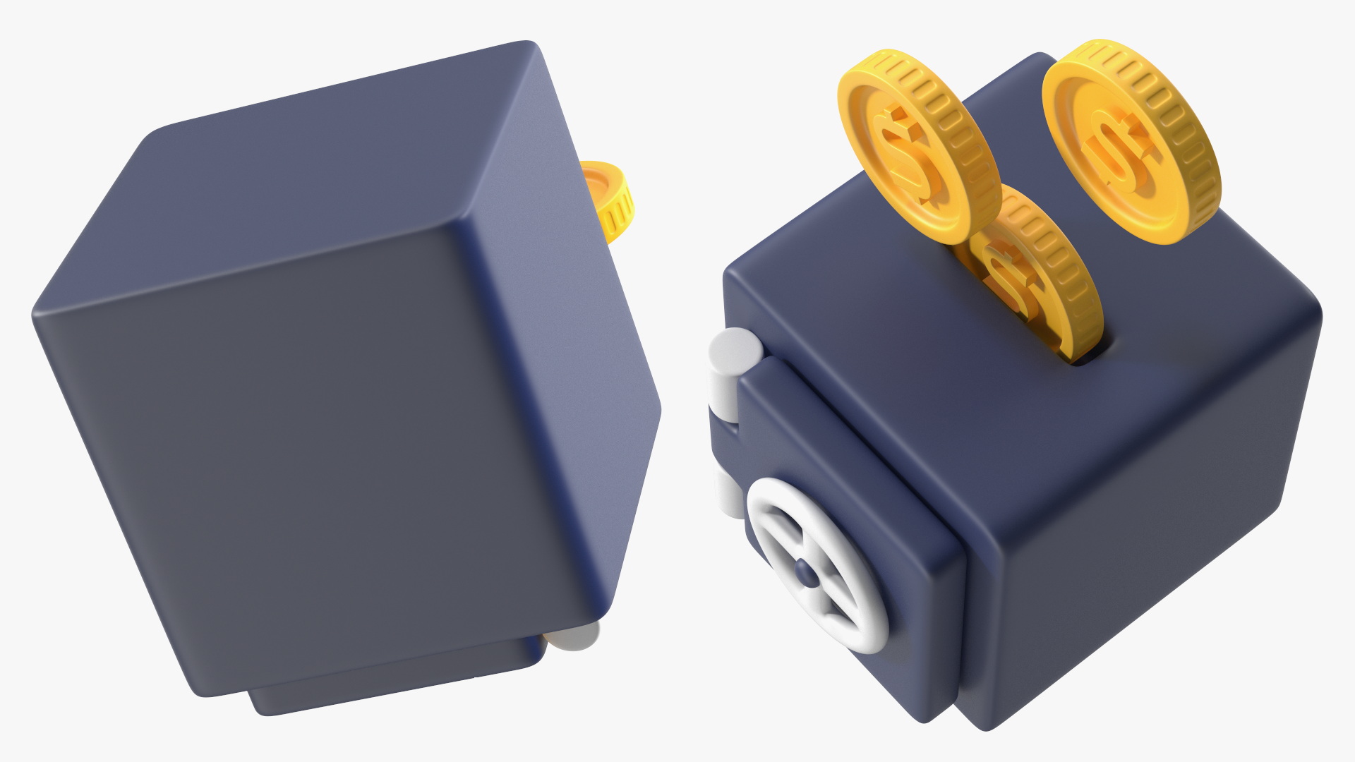 Safe Box Stylized Icon 3D