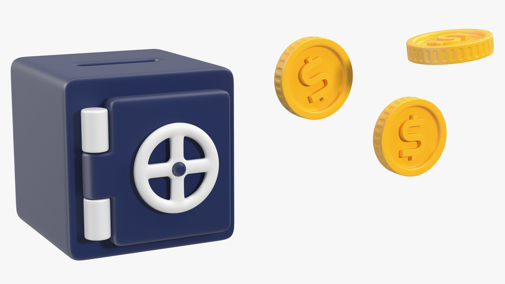 Safe Box Stylized Icon 3D