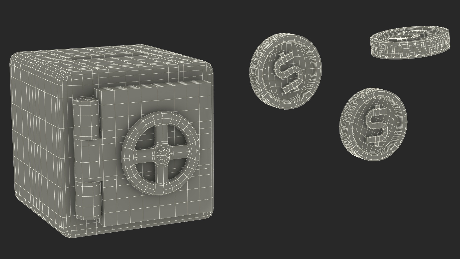 Safe Box Stylized Icon 3D