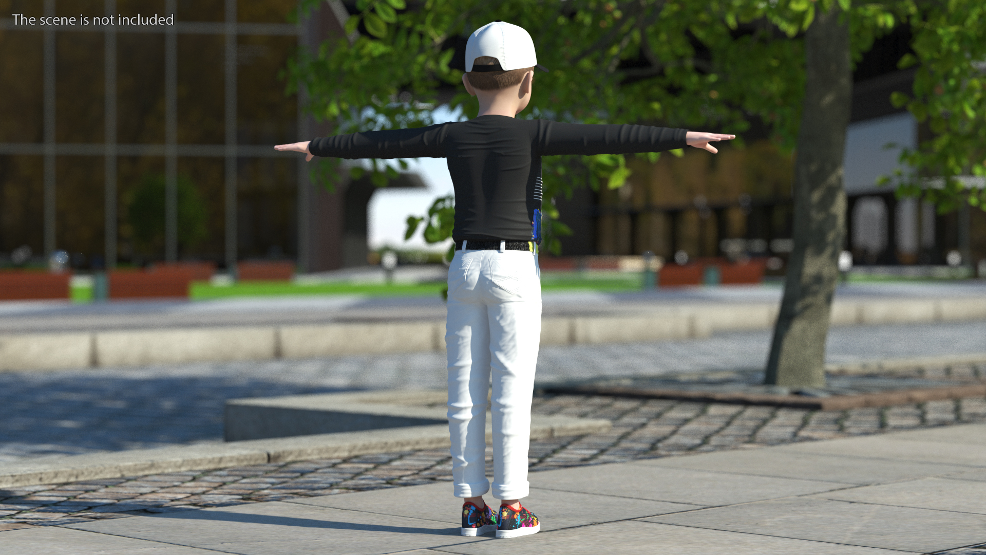 Child Boy Street Style T-Pose 3D model