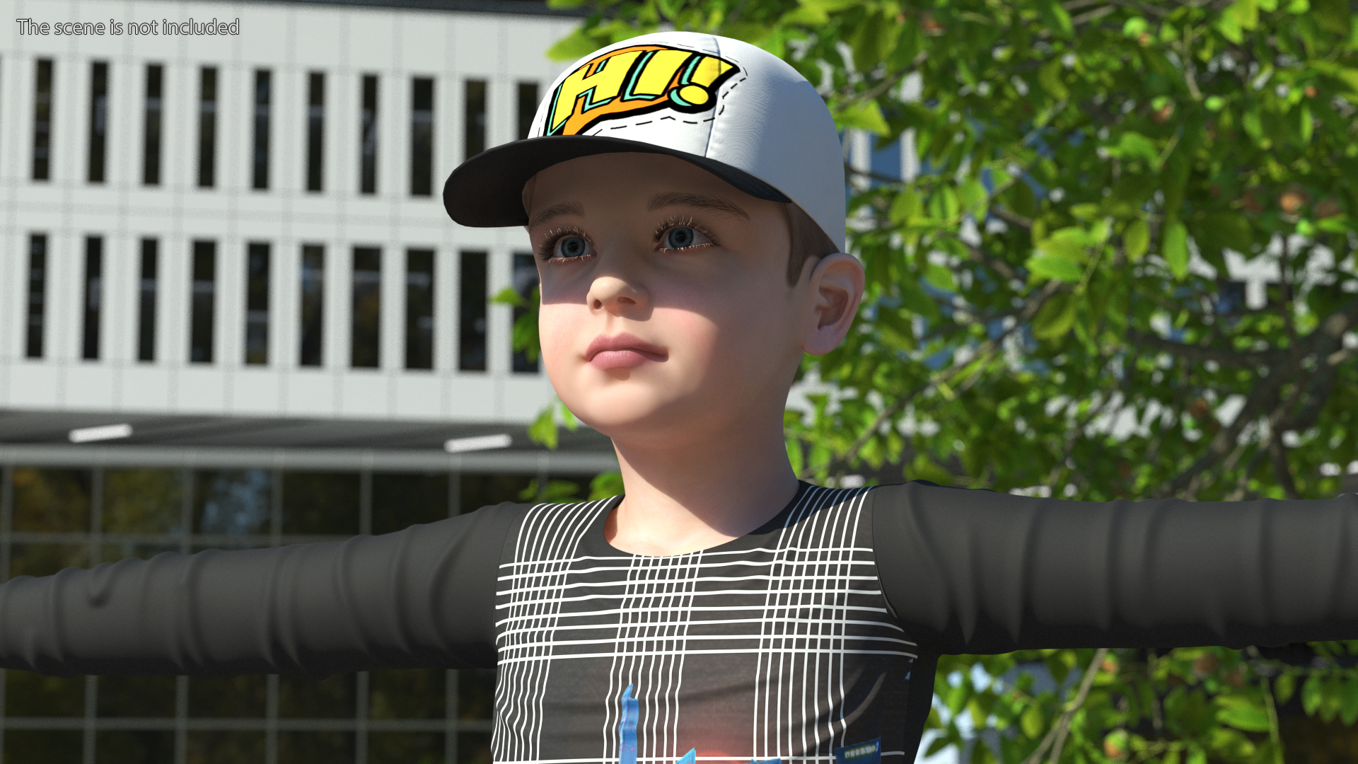 Child Boy Street Style T-Pose 3D model