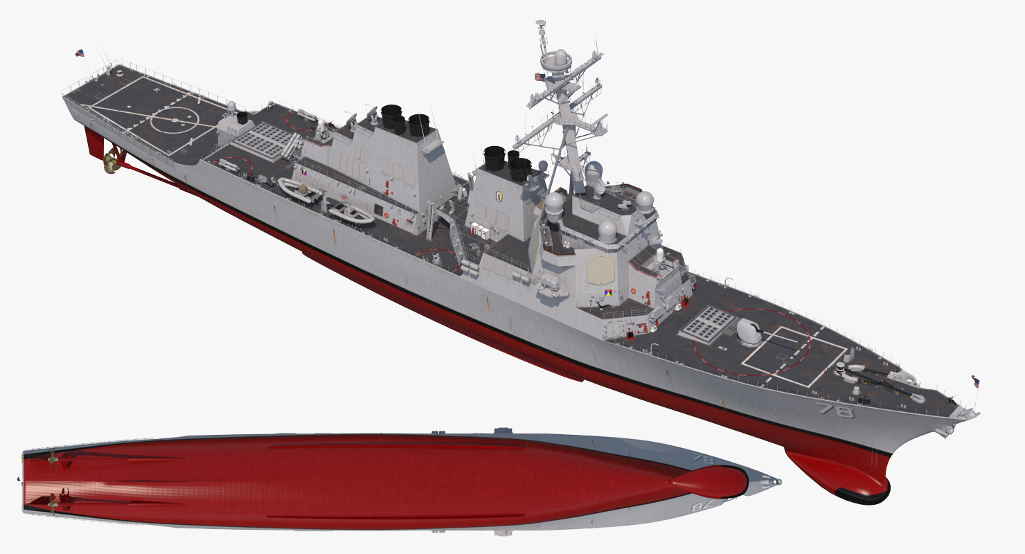 Arleigh Burke Destroyer Porter DDG 78 3D