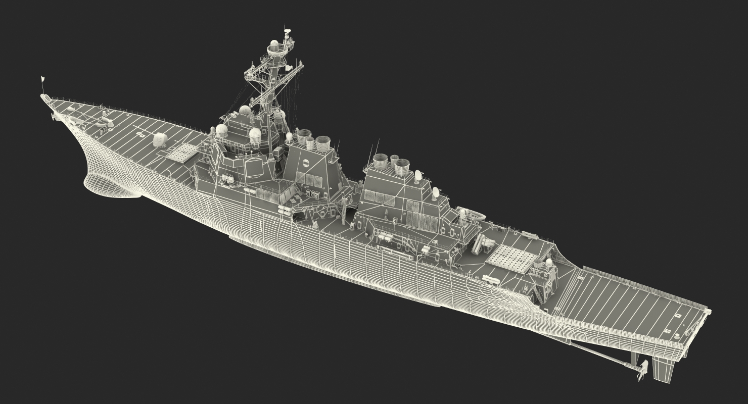 Arleigh Burke Destroyer Porter DDG 78 3D