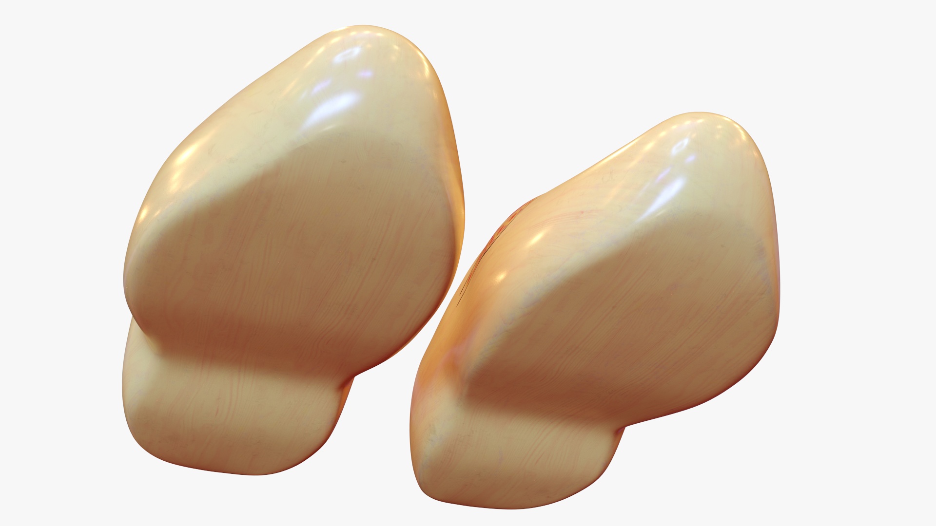 3D model Dutch Wooden Clogs Yellow