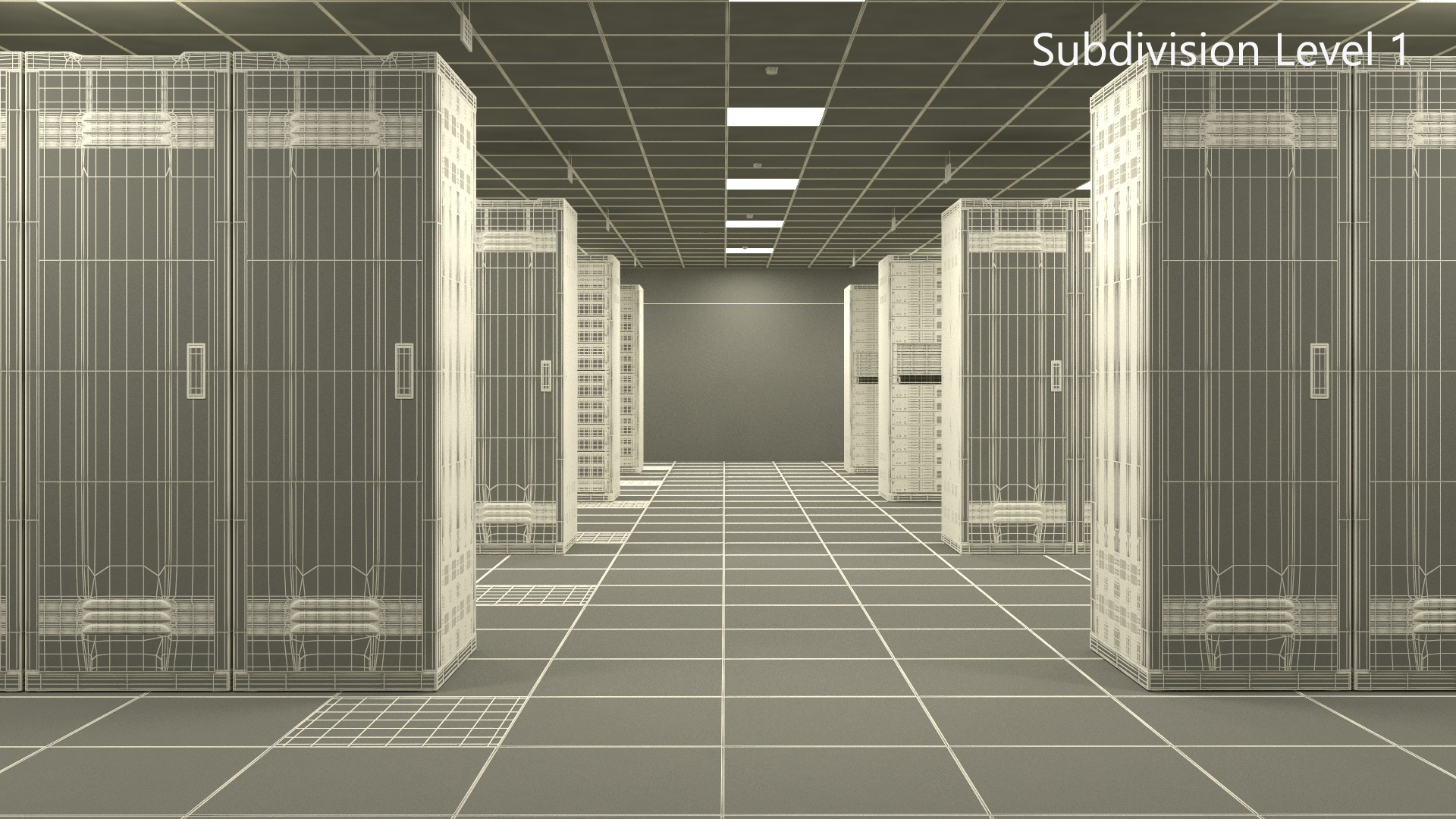 3D model Server Data Center with Worker