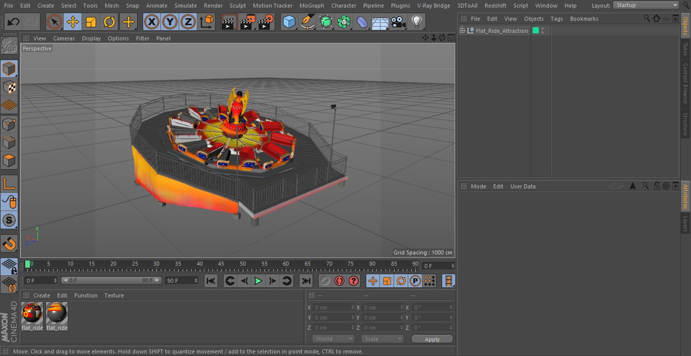 3D model Flat Ride Attraction