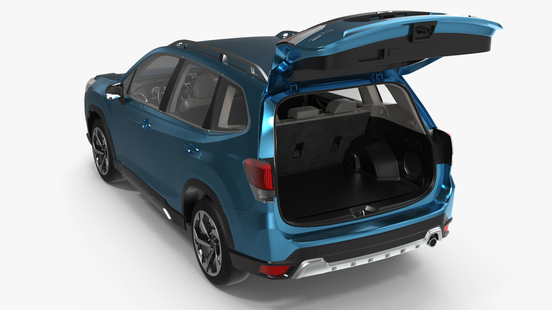 Subaru Forester 2022 Blue Rigged 3D