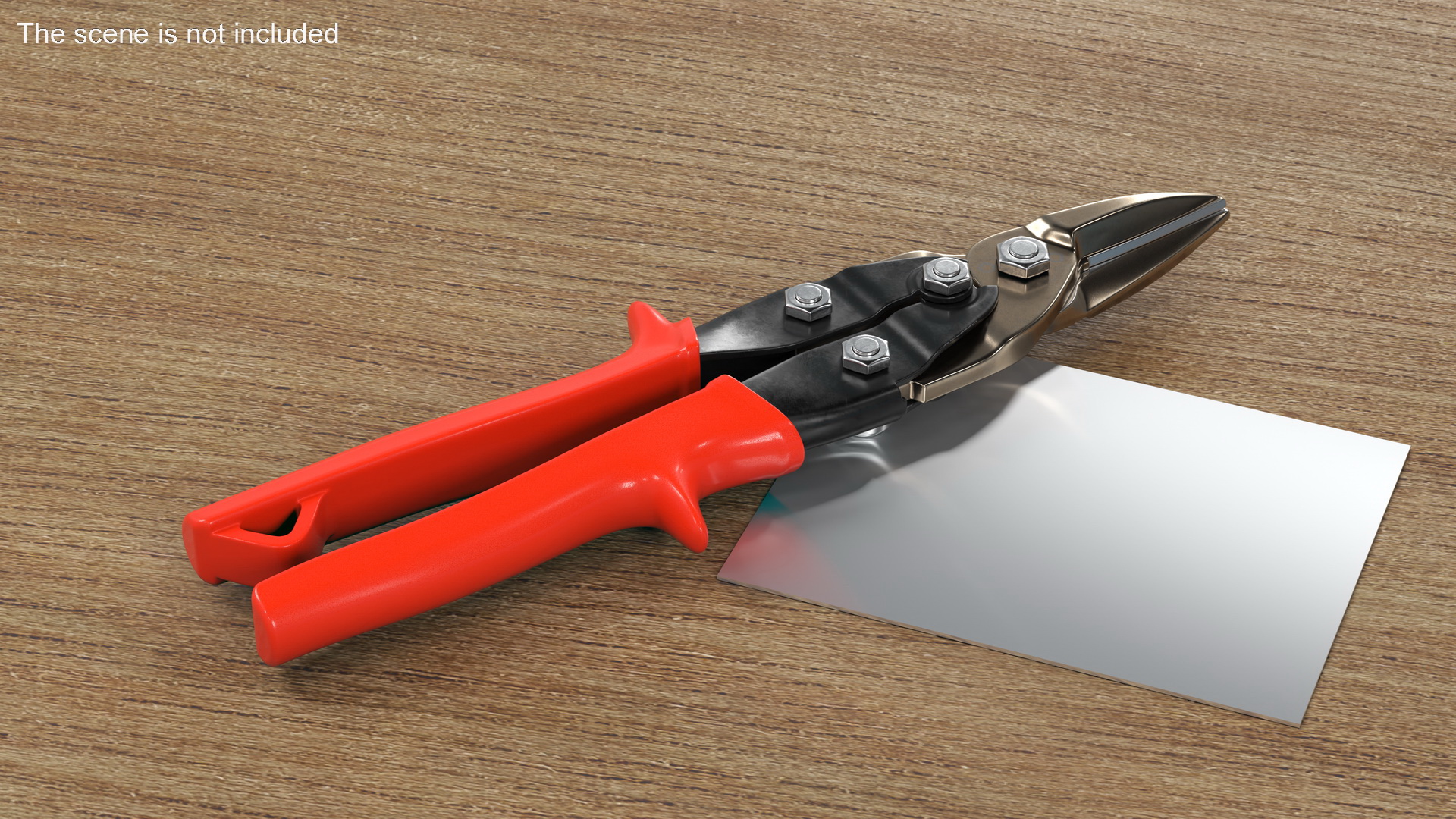 3D Metal Scissors Red model