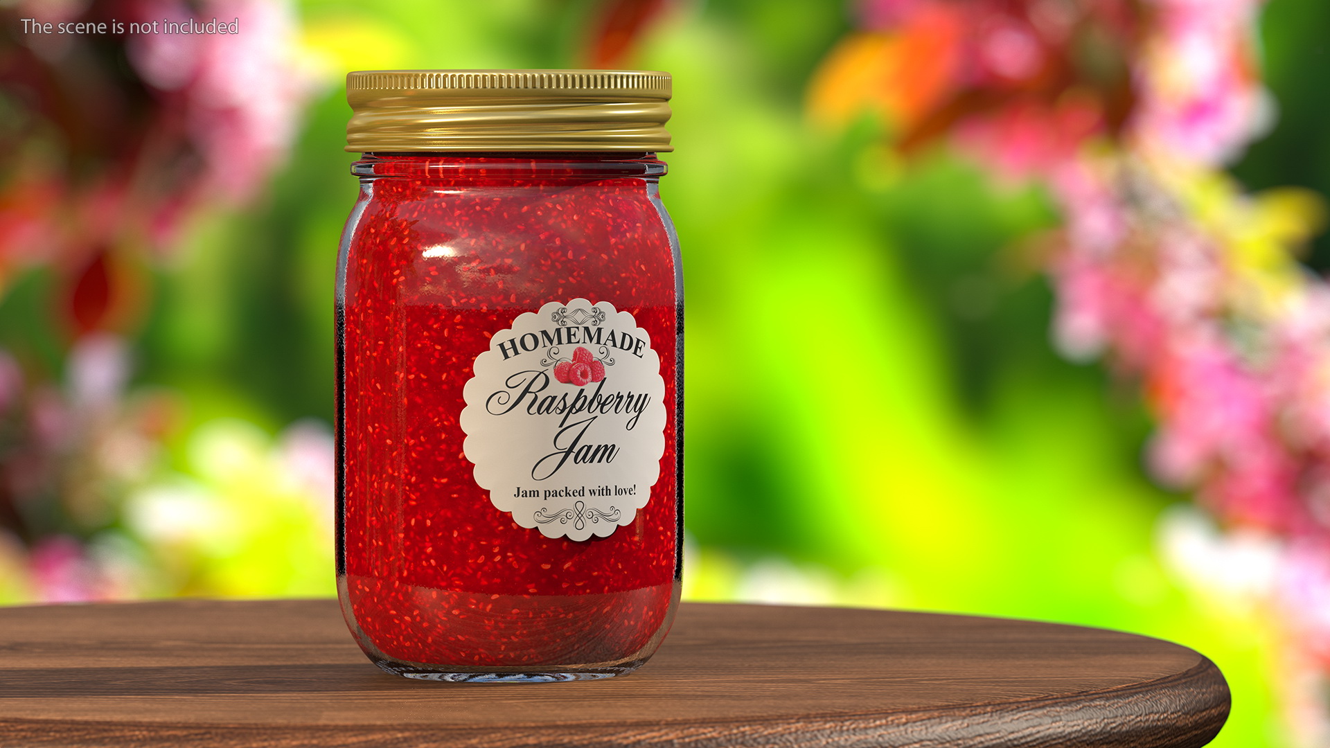 Jam Jar Raspberry 3D