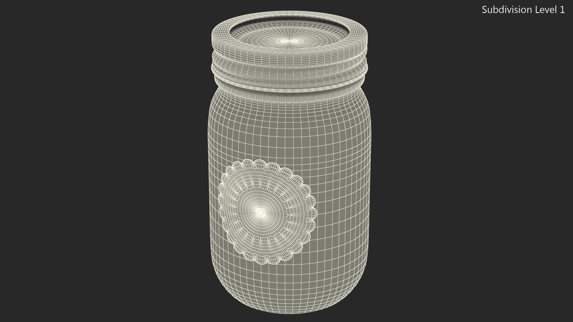 Jam Jar Raspberry 3D