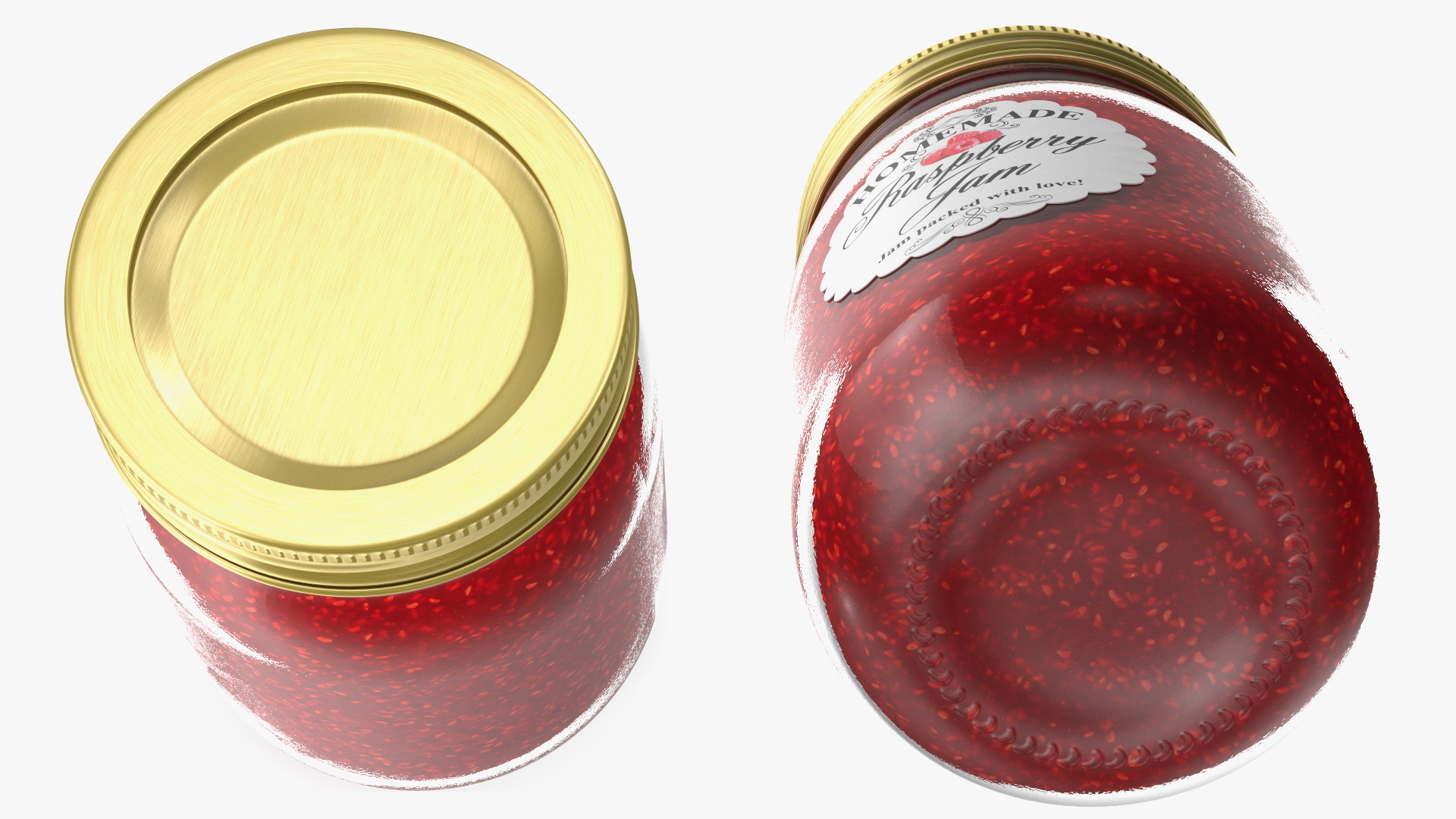 Jam Jar Raspberry 3D