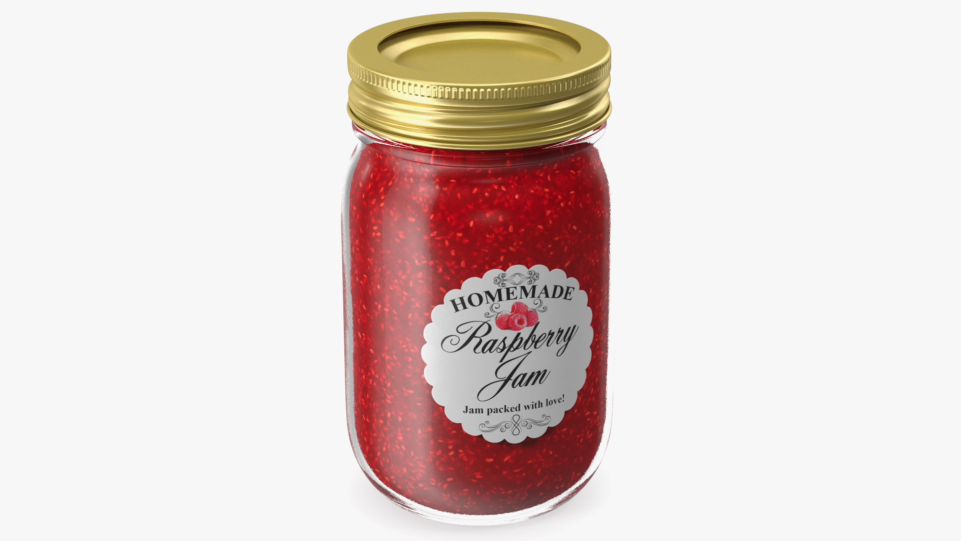 Jam Jar Raspberry 3D