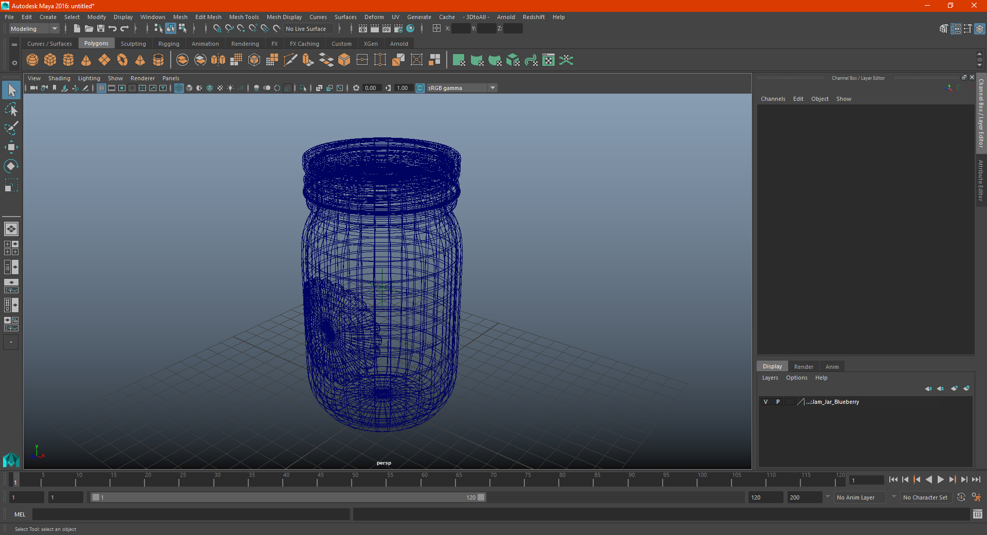 Jam Jar Raspberry 3D