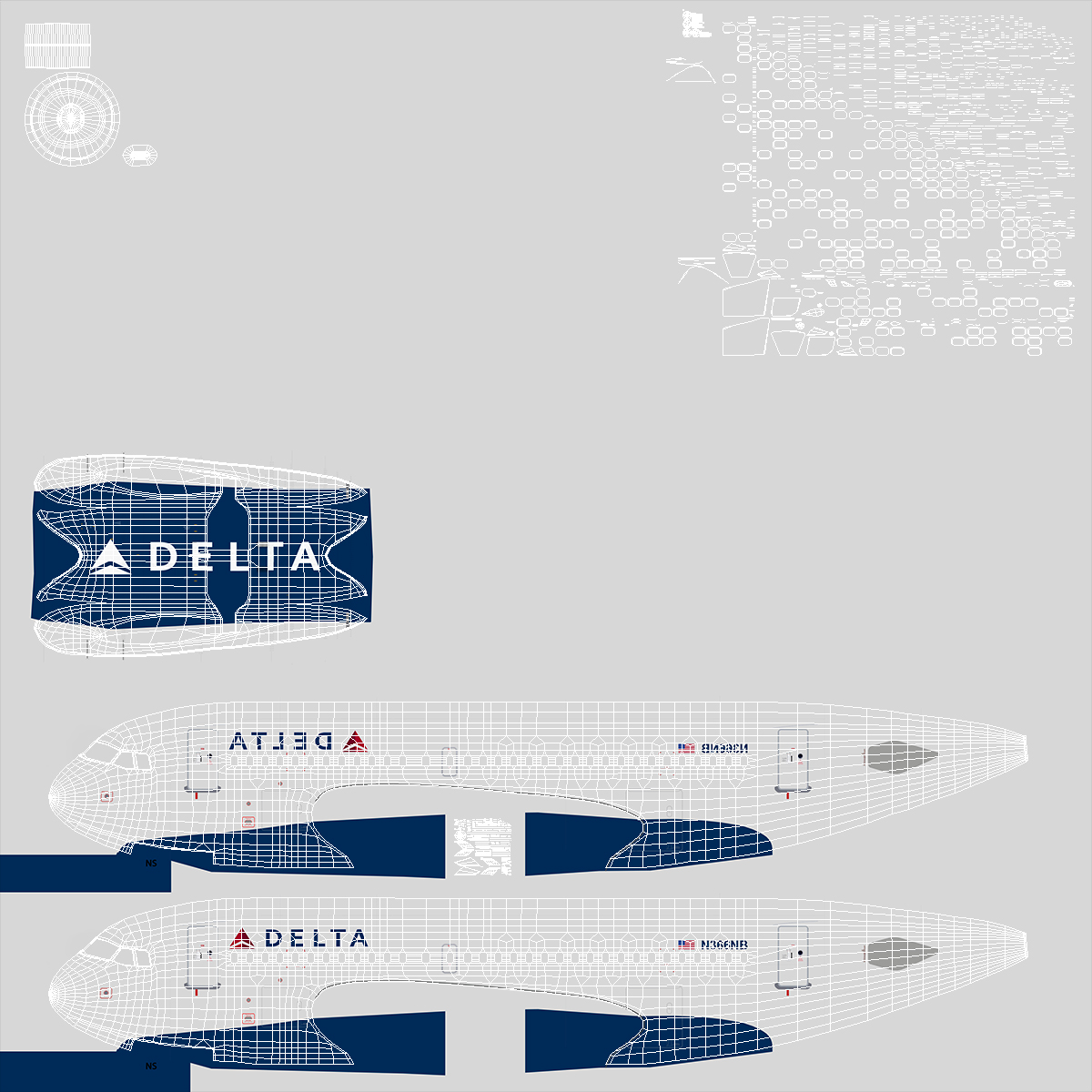 Airbus A319 Delta Air Lines 3D