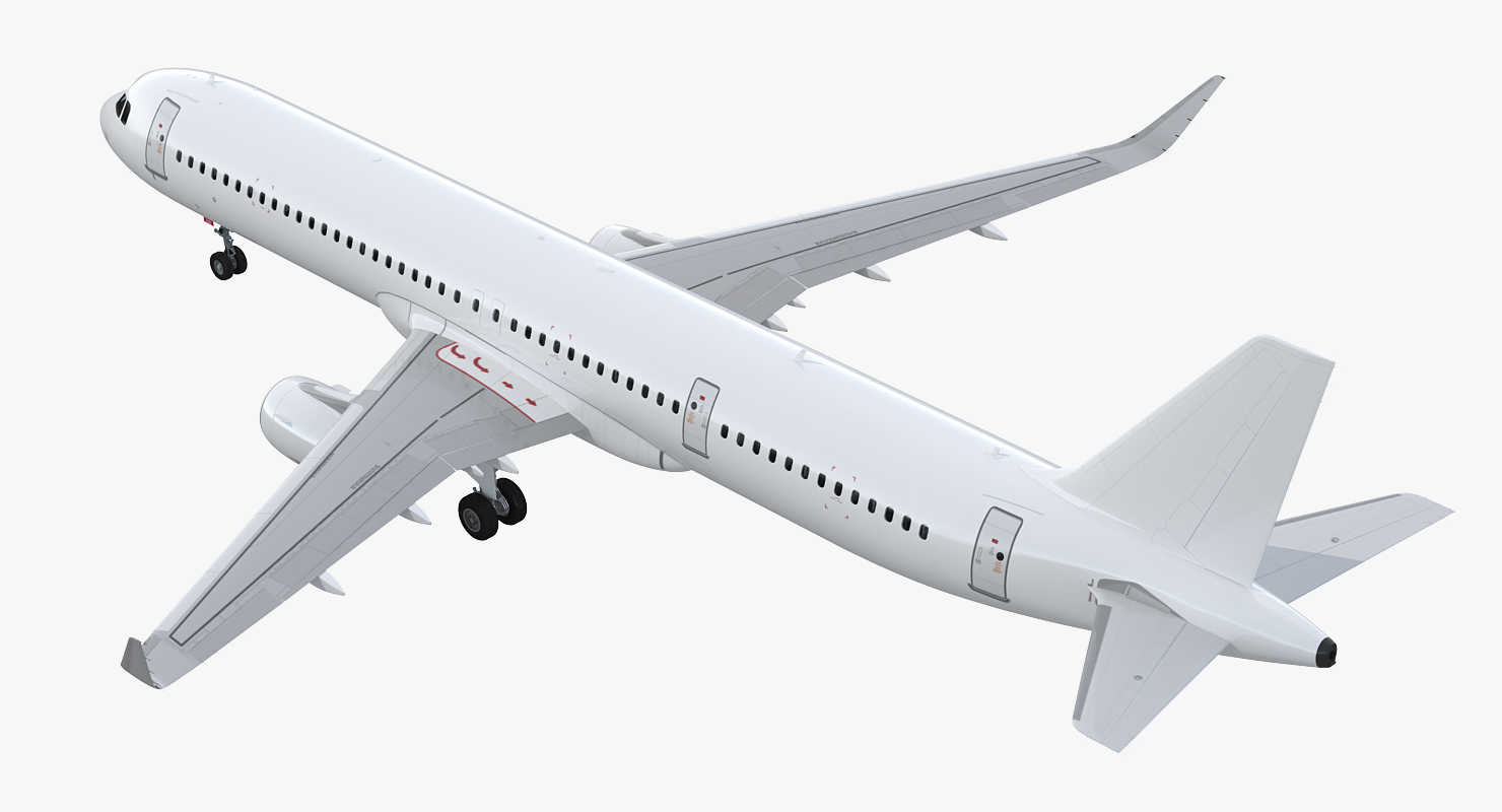 3D Airbus A321neo Simple Interior Generic model