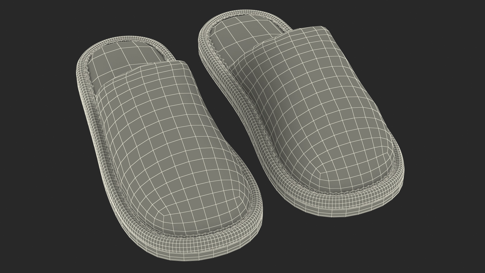 3D Kids Home Slippers model