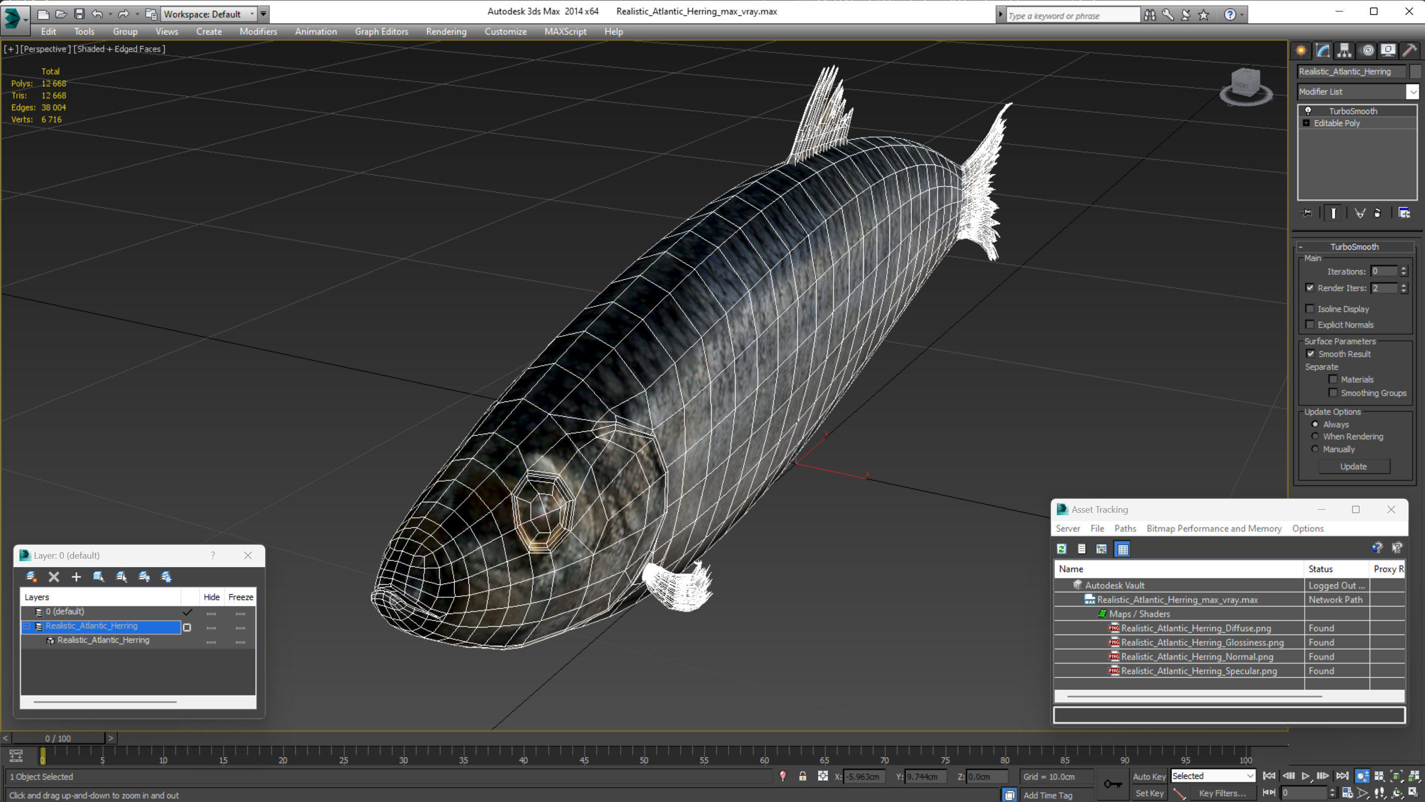 3D Realistic Atlantic Herring