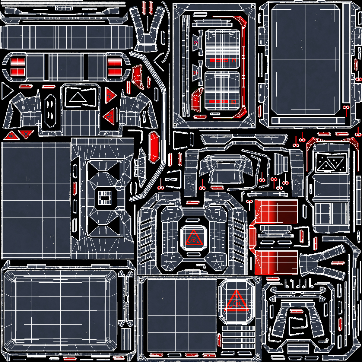 3D Futuristic Command Center with Hellmet Storage