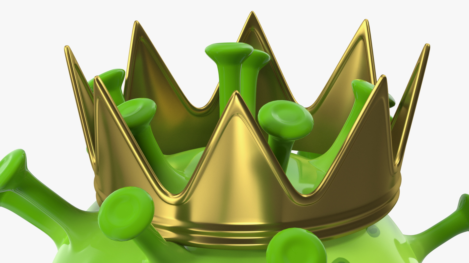 Covid Emoji with Crown 3D