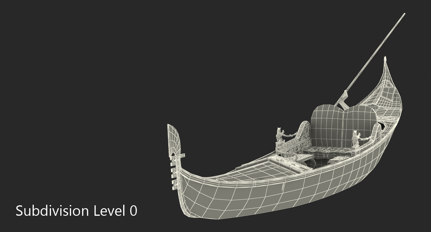 3D Venice Luxury Gondola