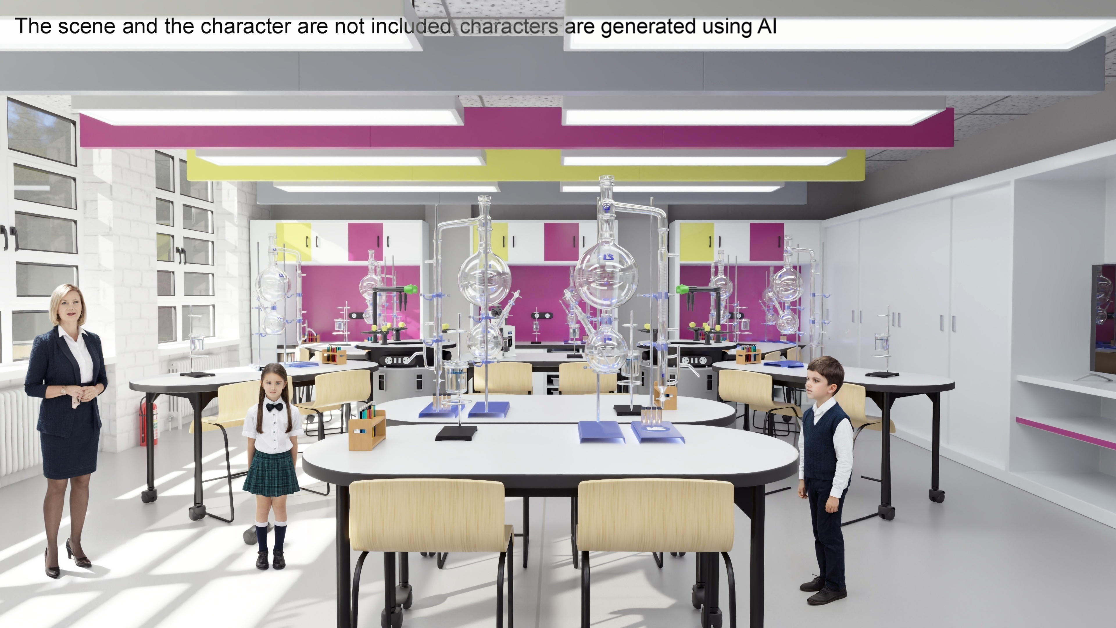 3D Modular Table Set for Chemistry Classroom