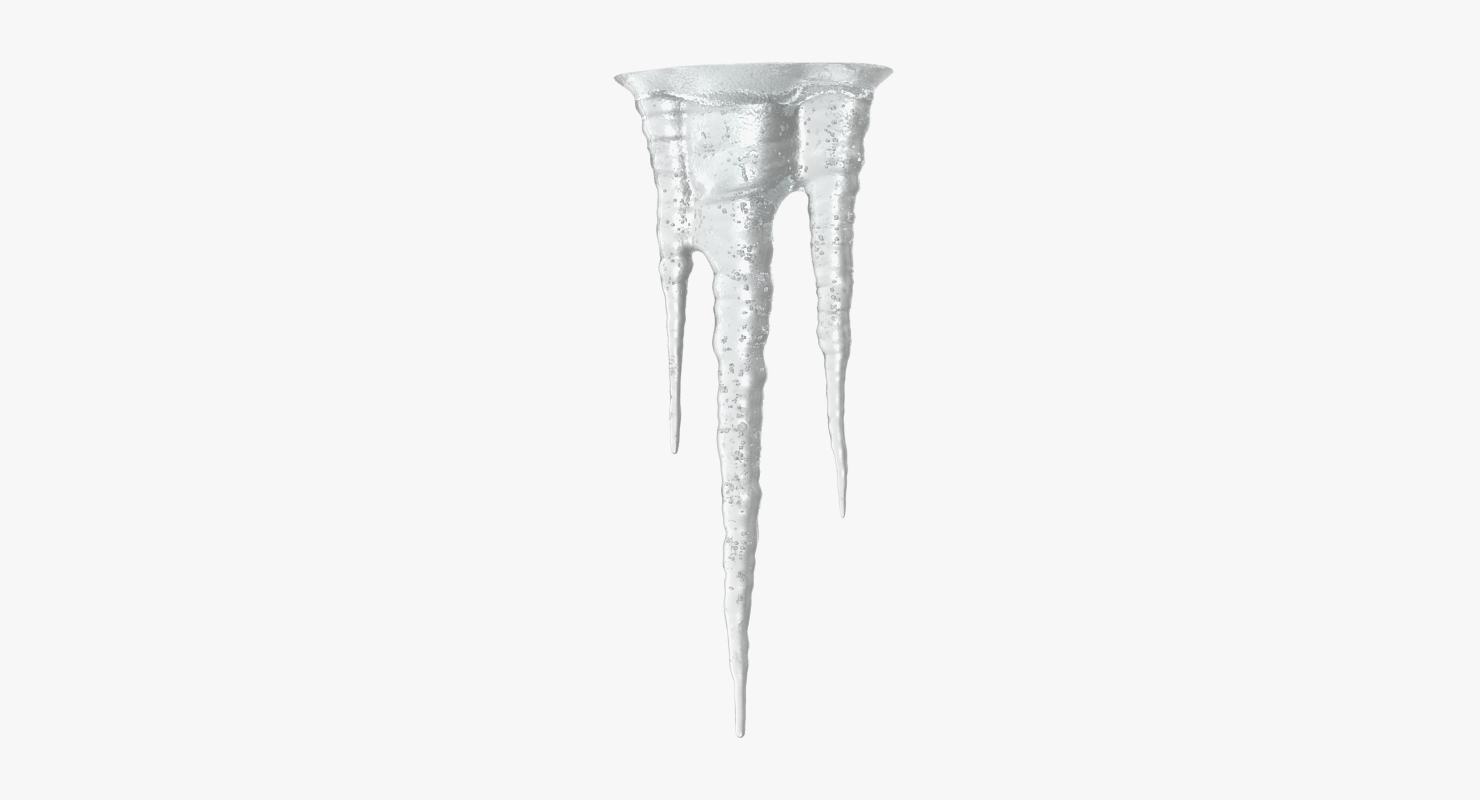 Icicles Sparkling White Ice 3D