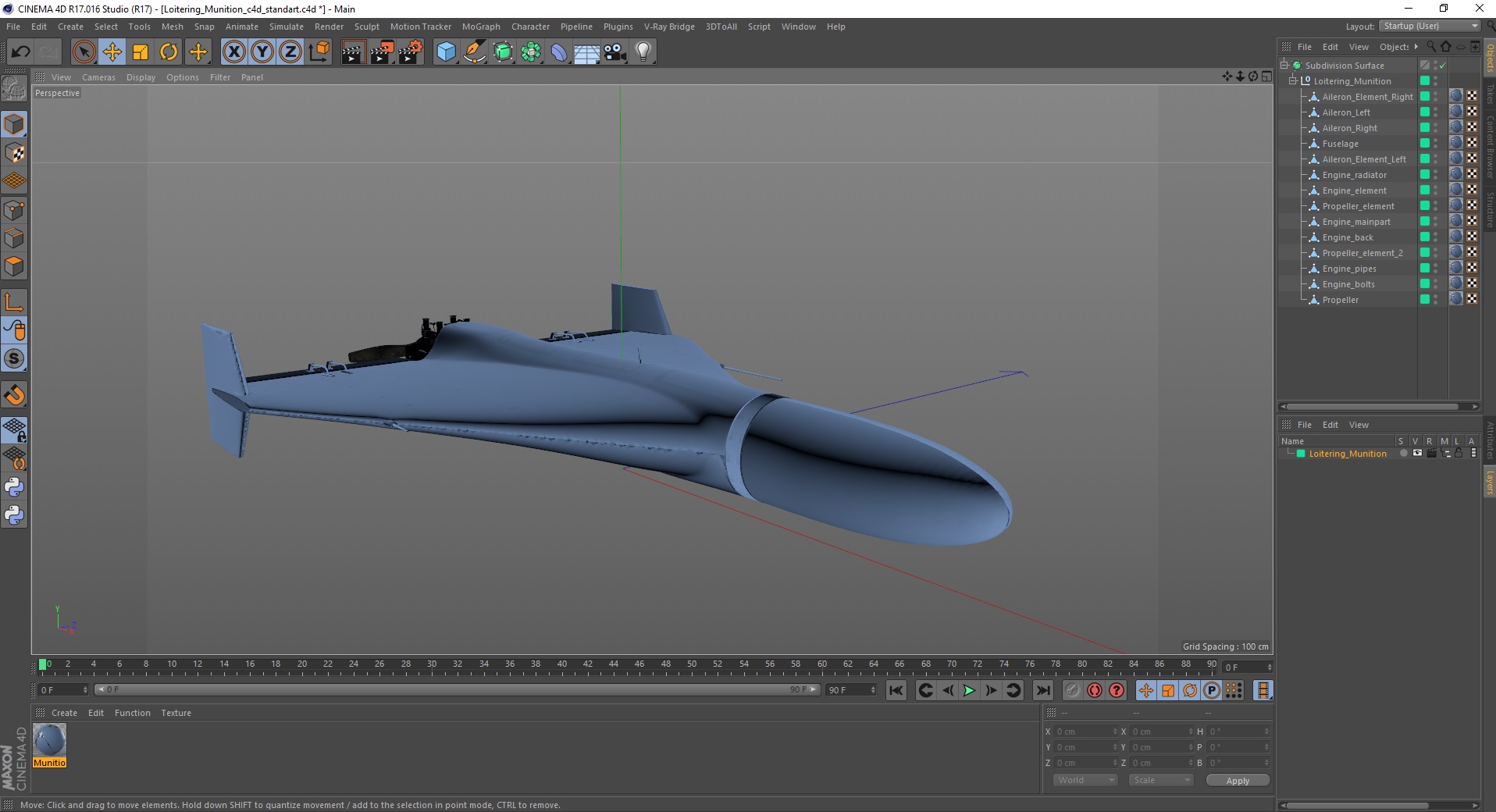 3D Loitering Munition model