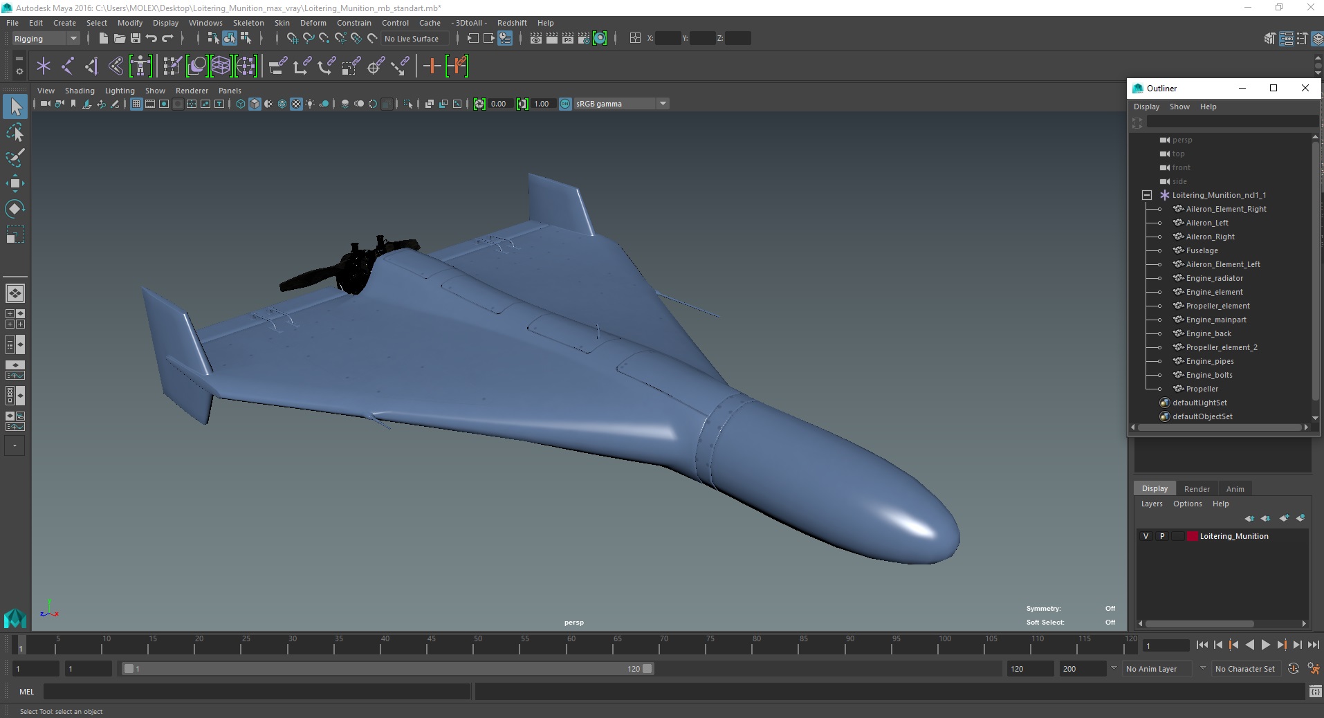 3D Loitering Munition model