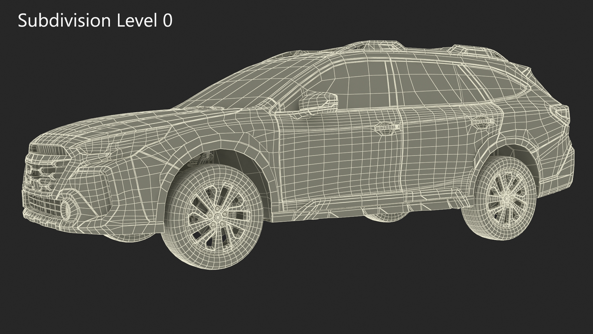 Modern City Crossover Silver Simplified 3D model