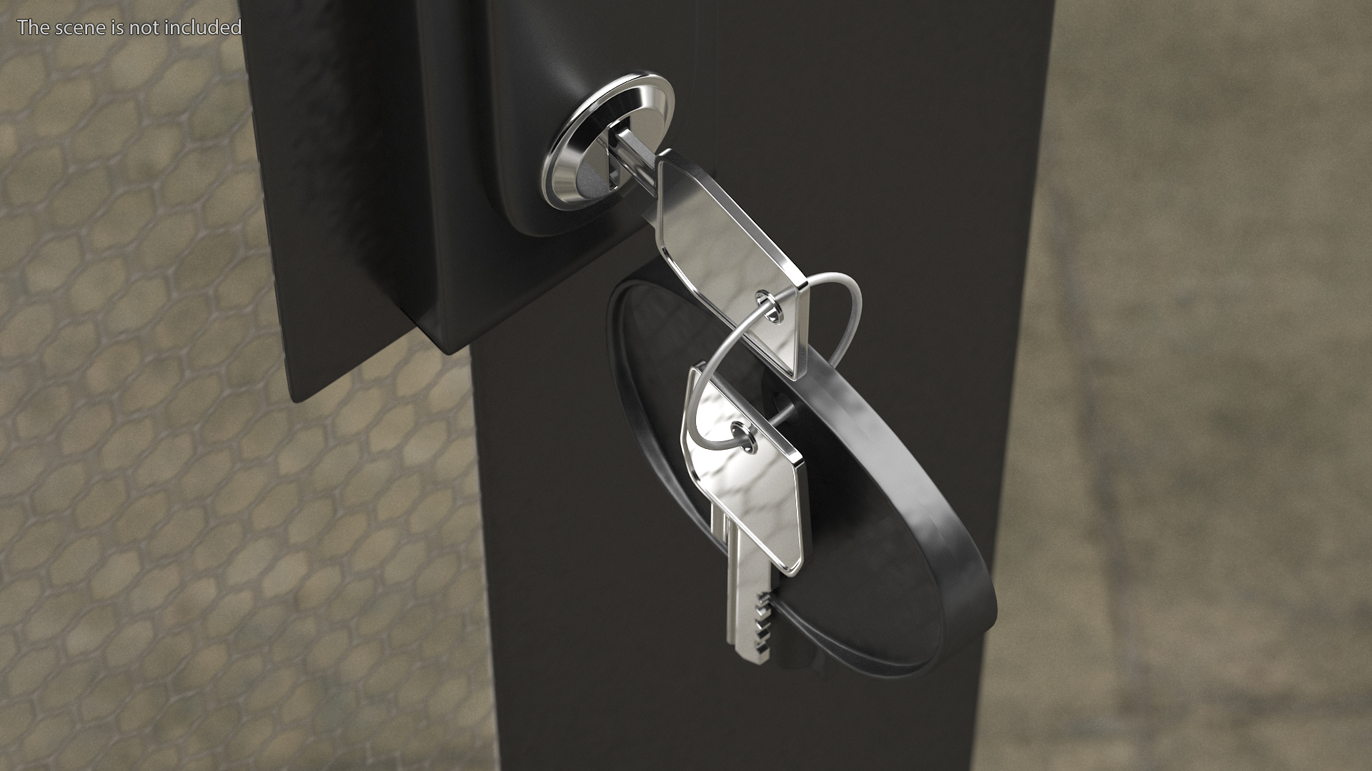 Network Server Keys with Lock 3D model