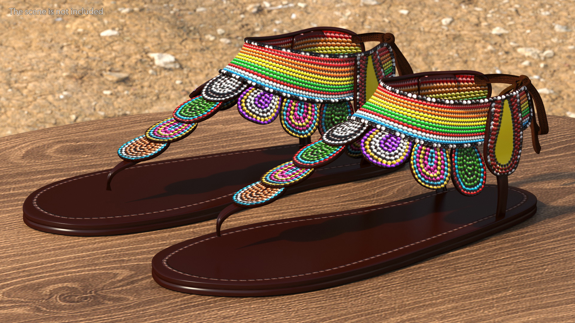 3D African Women Sandals