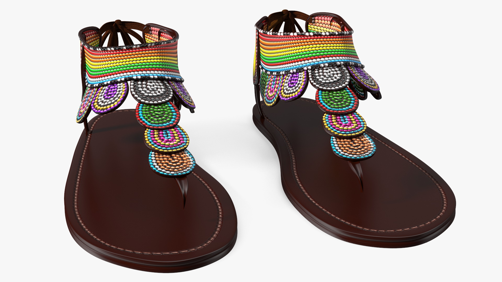 3D African Women Sandals