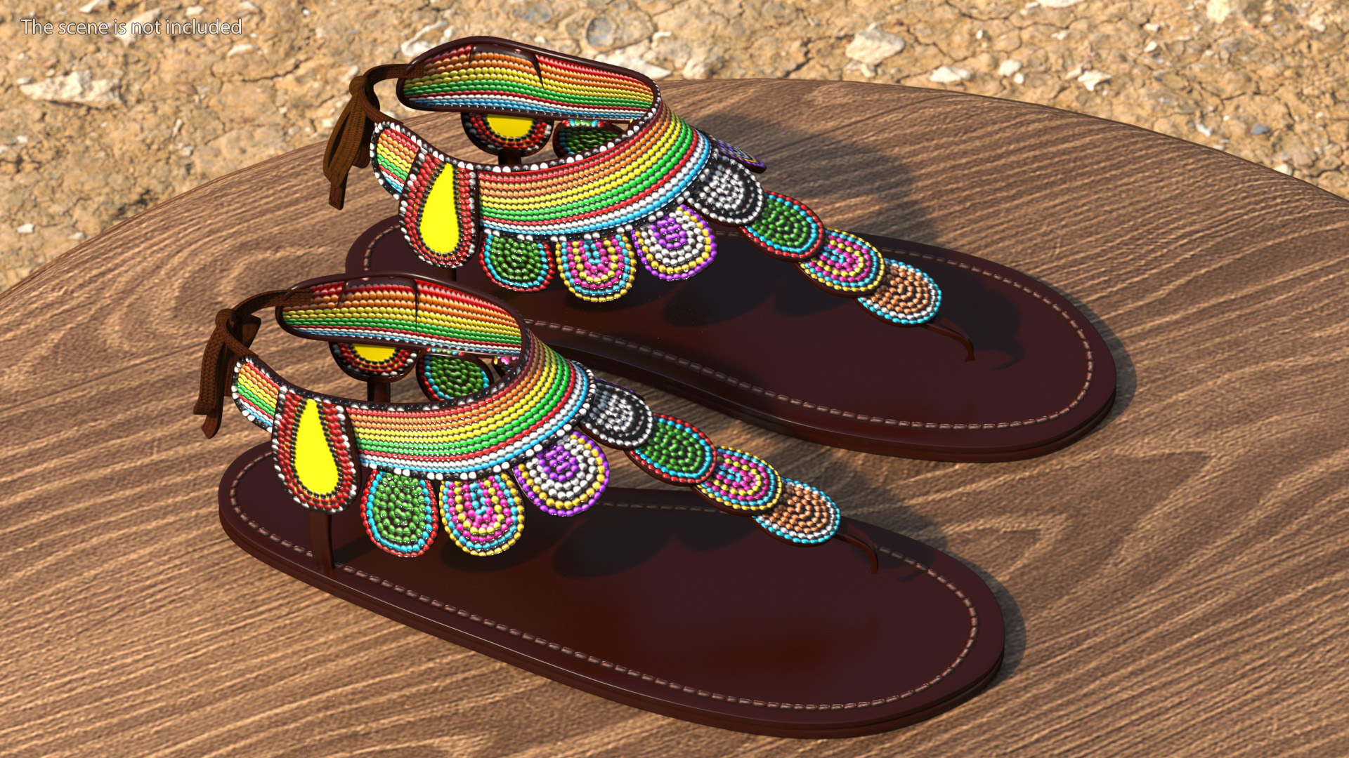 3D African Women Sandals