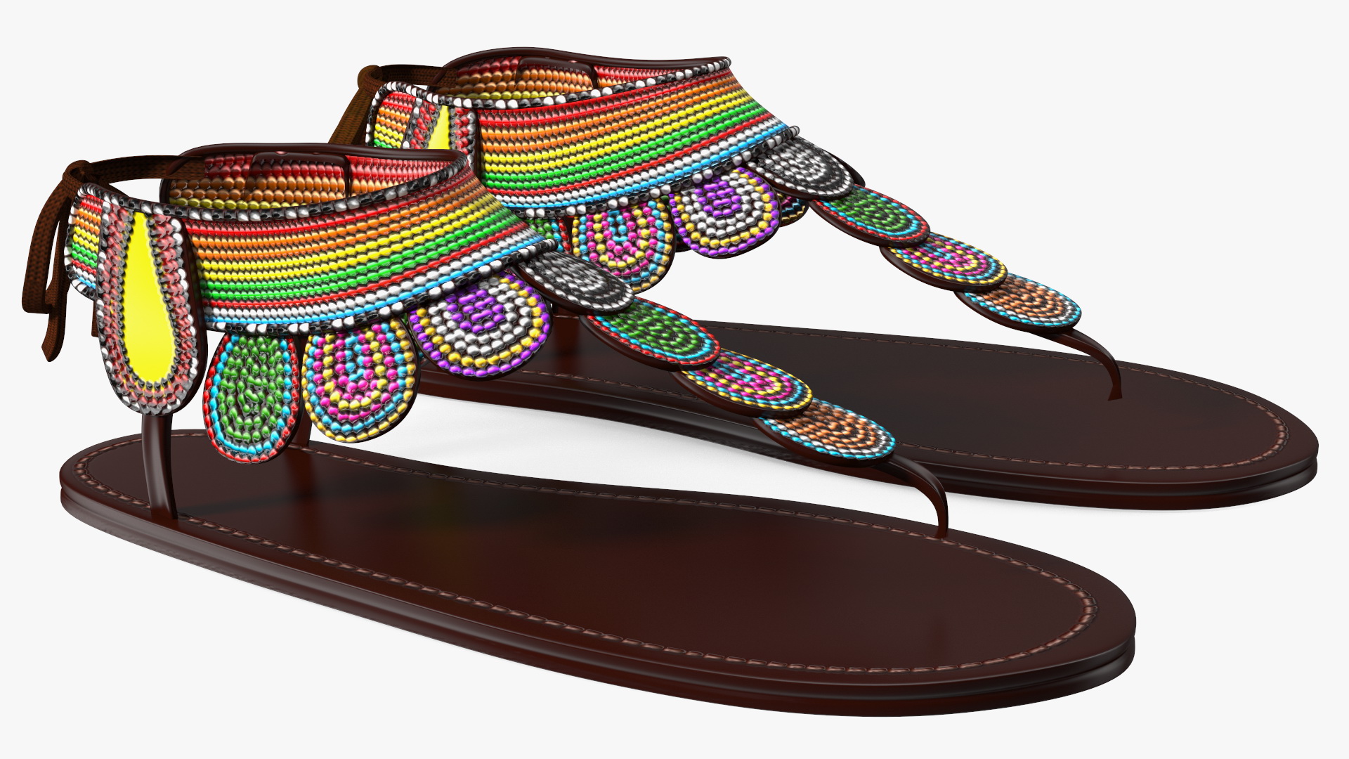 3D African Women Sandals