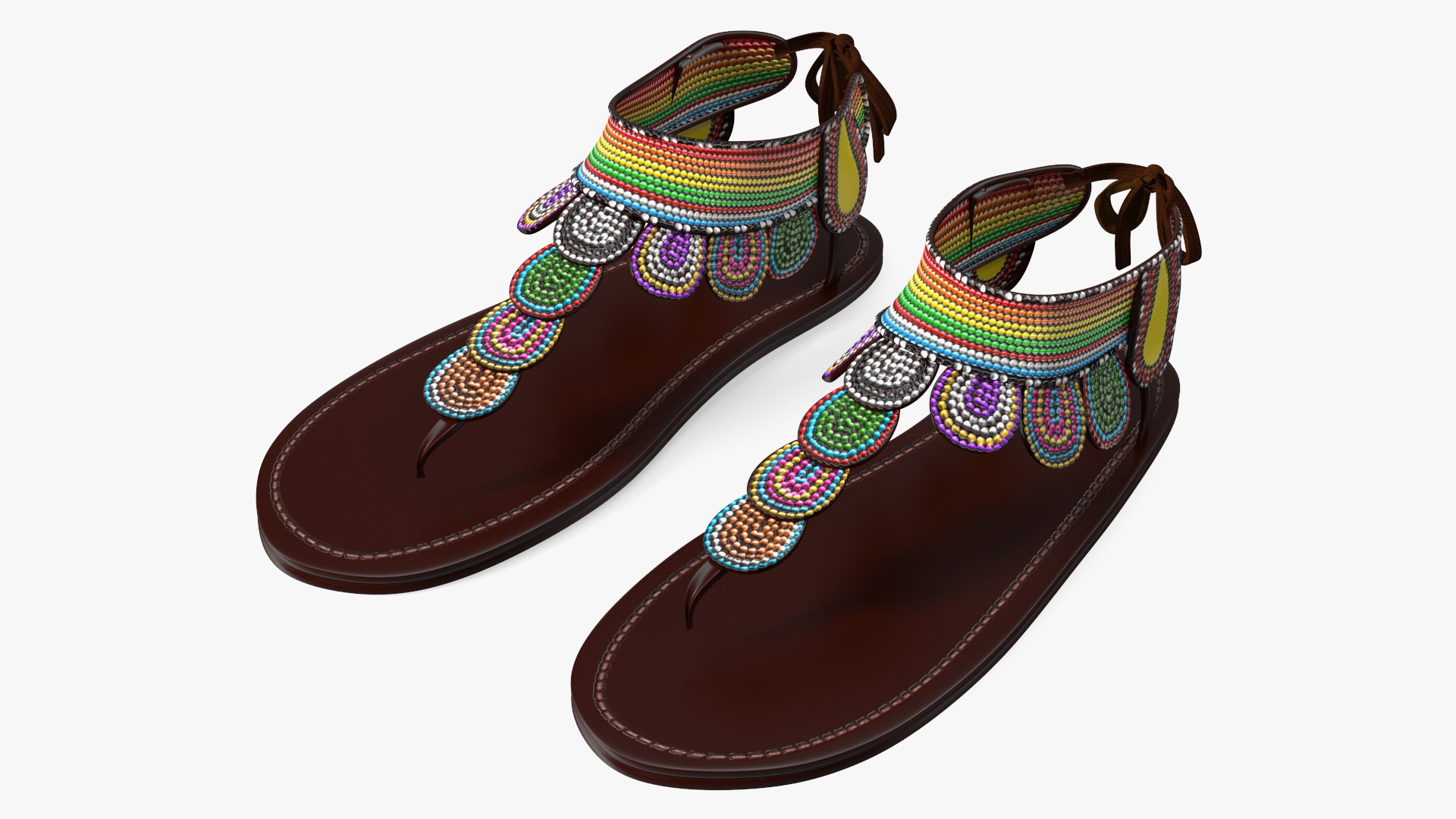 3D African Women Sandals