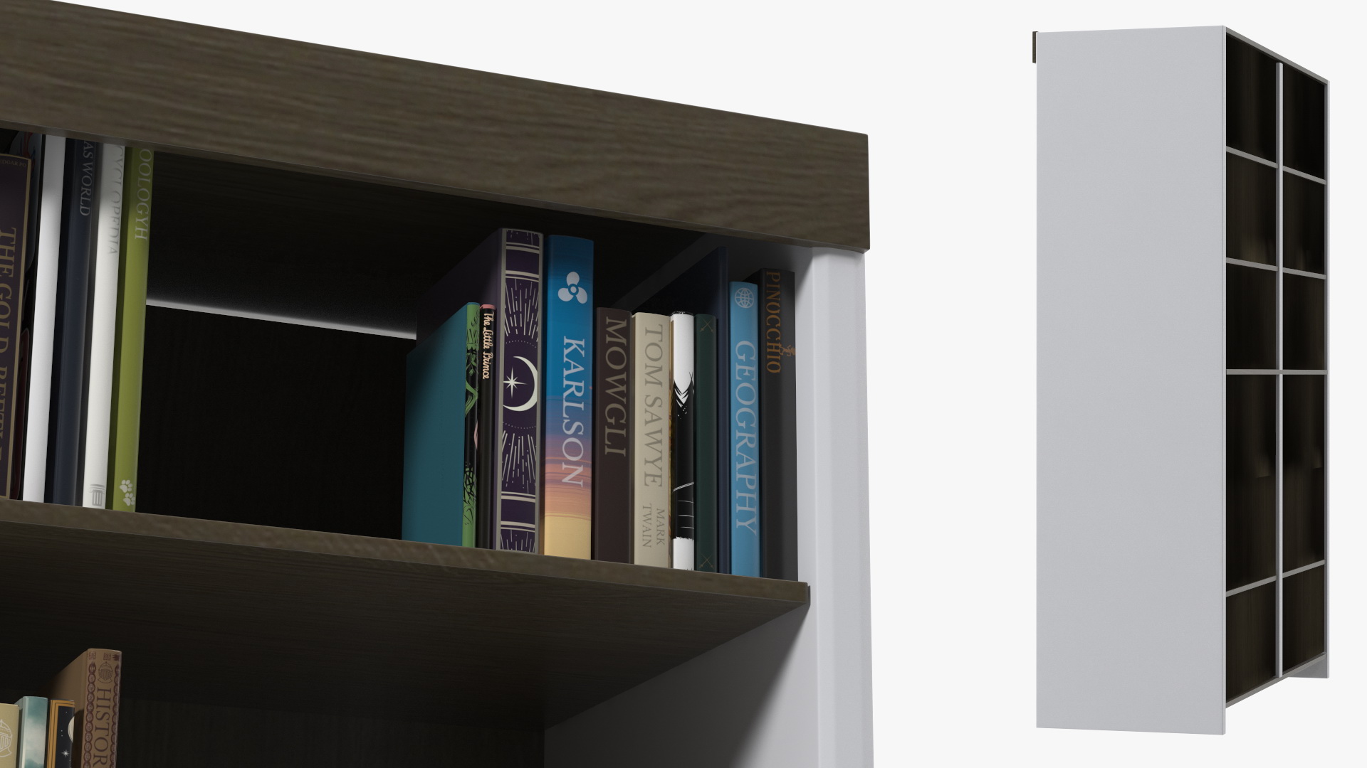 3D model Large Bookshelf