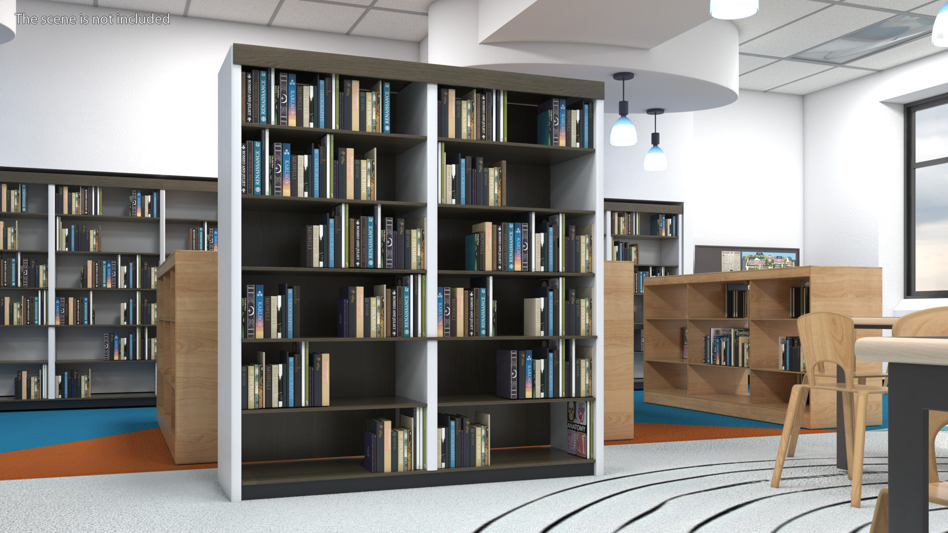 3D model Large Bookshelf