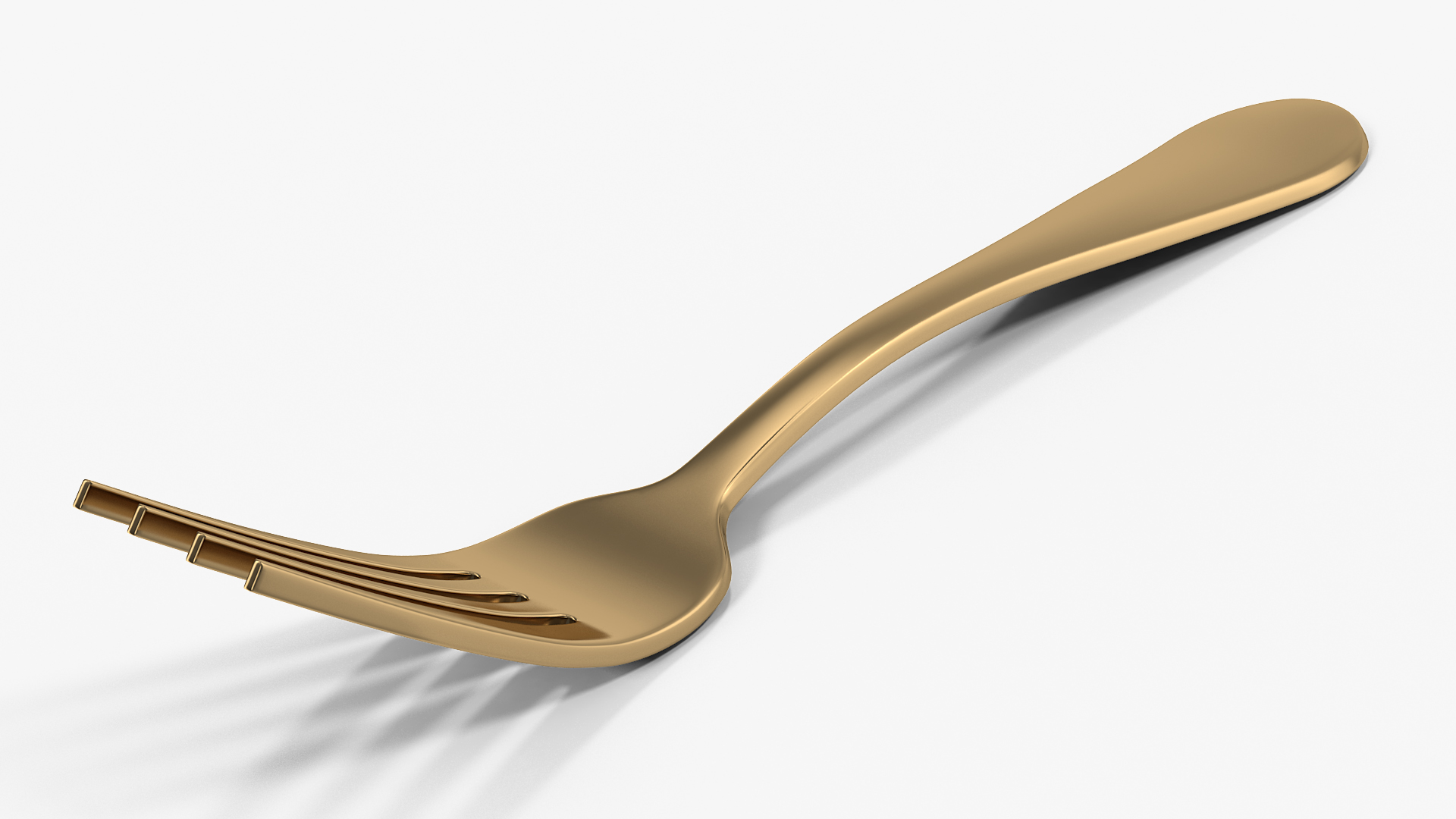 3D Golden Fork