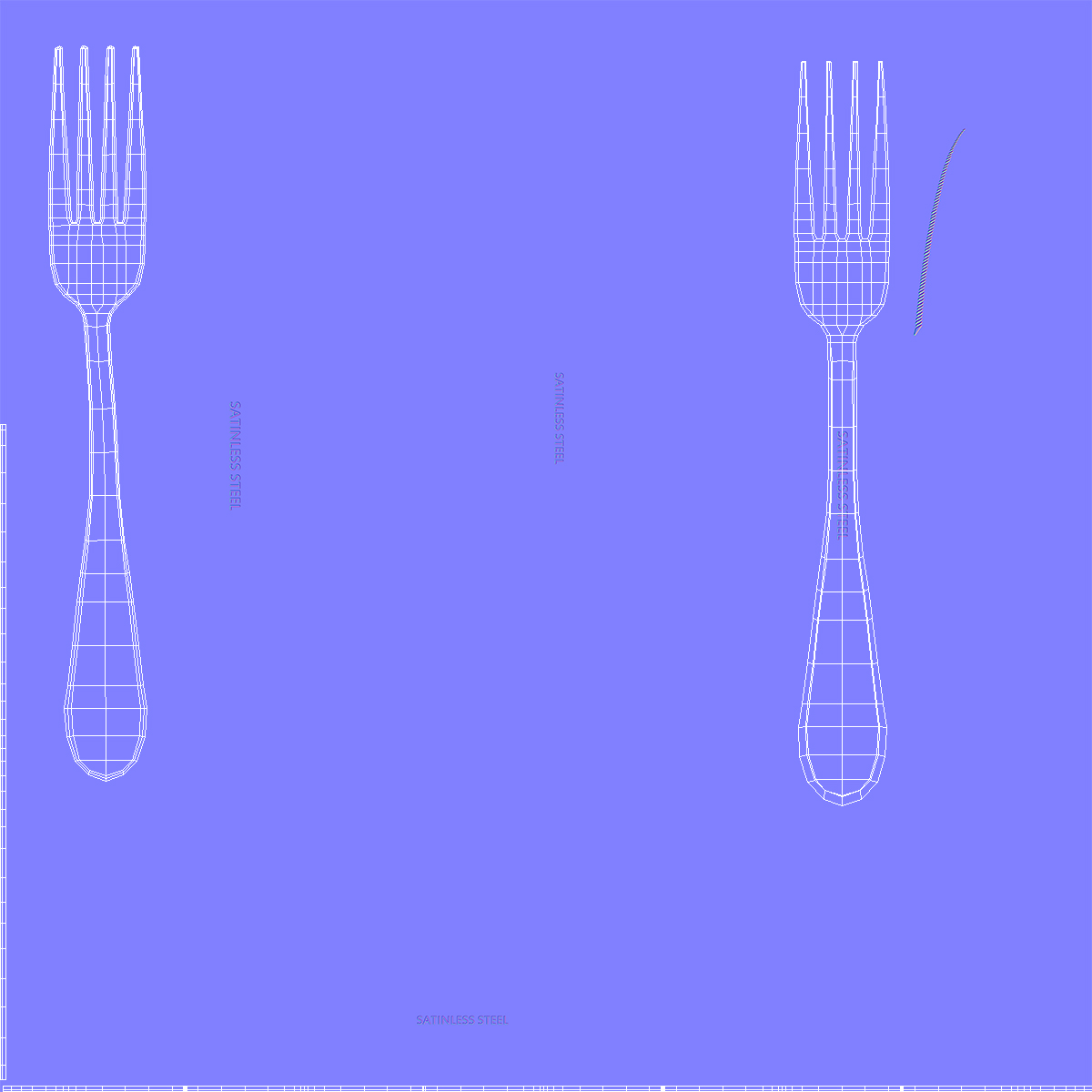 3D Golden Fork