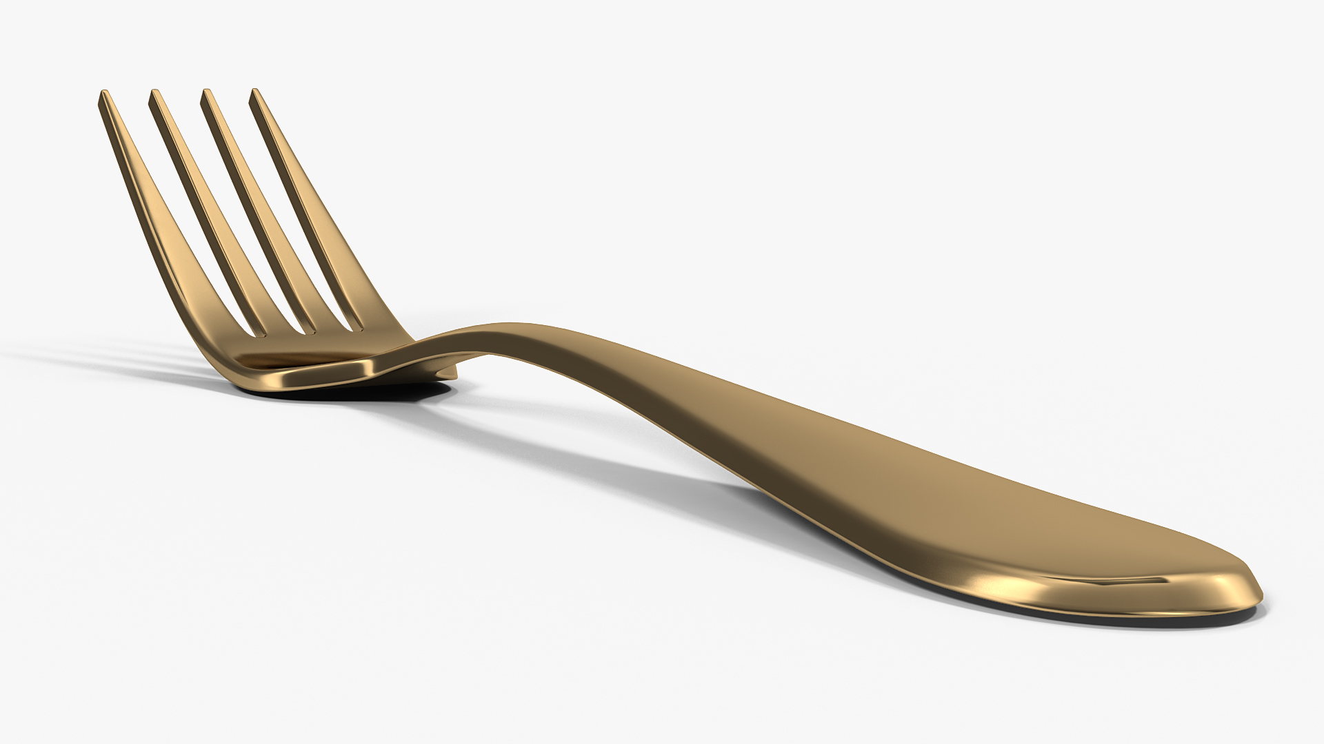 3D Golden Fork