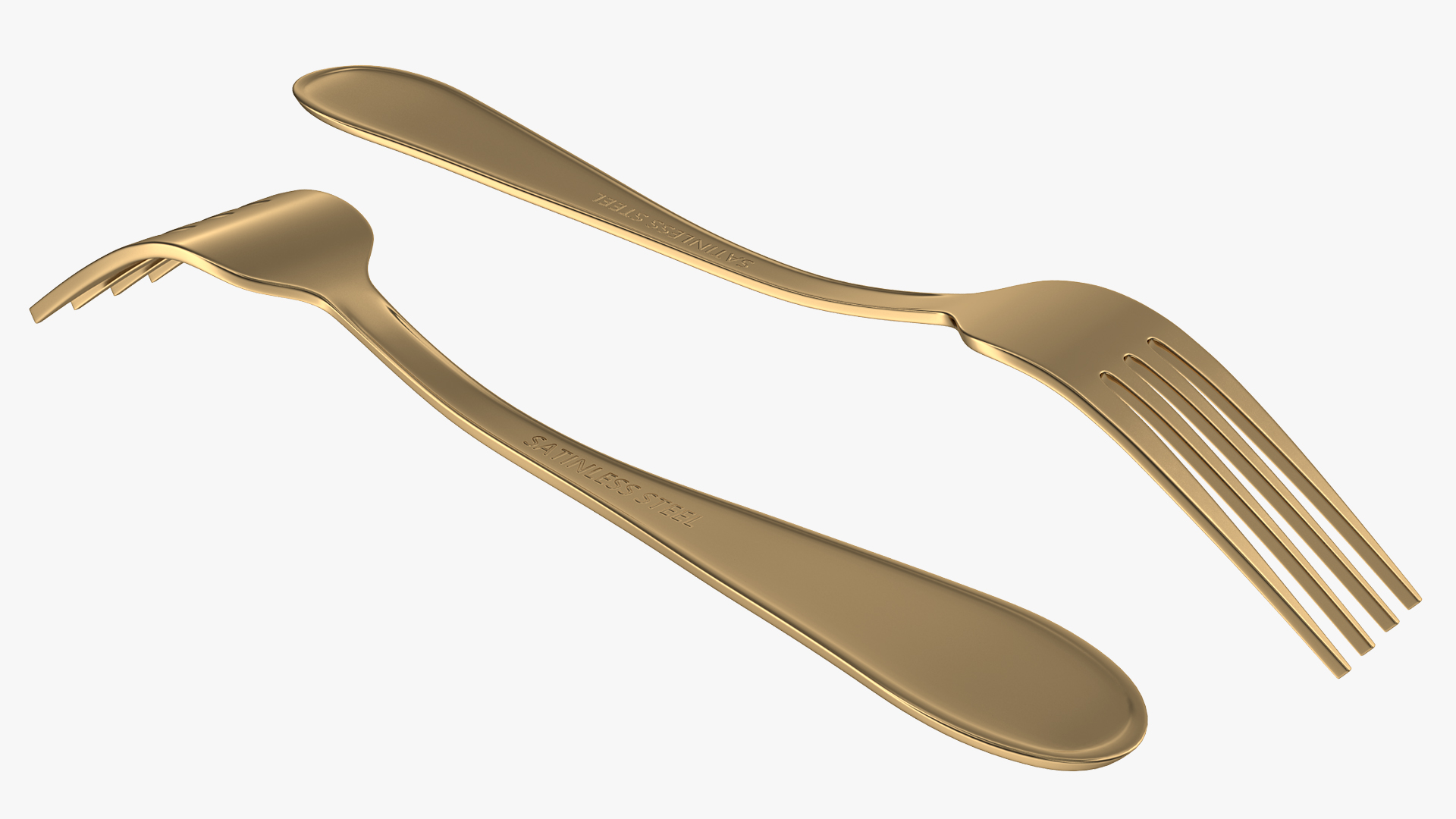 3D Golden Fork