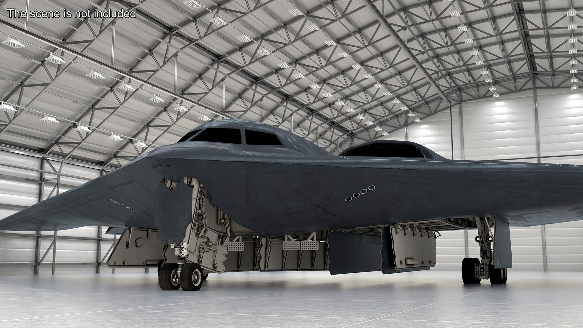 Long-Range Penetration Bomber Aircraft Rigged for Maya 3D model