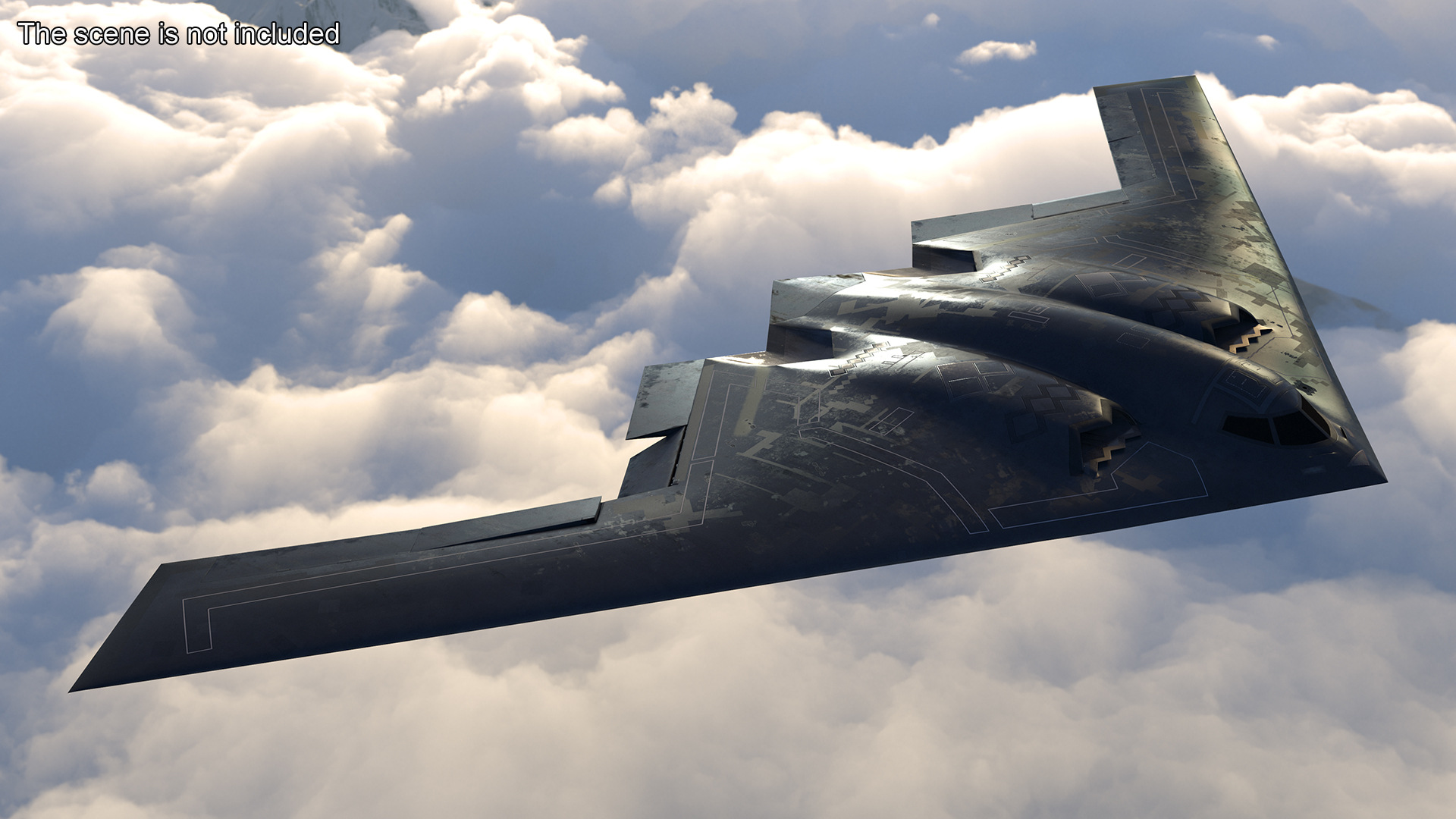 Long-Range Penetration Bomber Aircraft Rigged for Maya 3D model