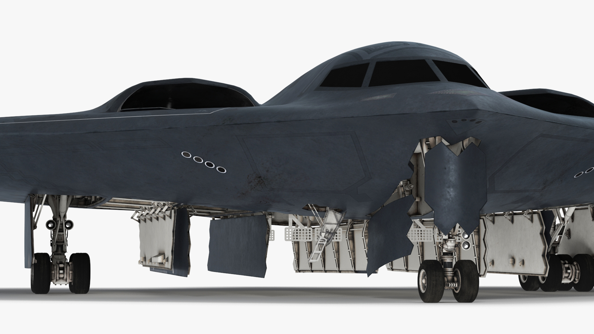 Long-Range Penetration Bomber Aircraft Rigged for Maya 3D model