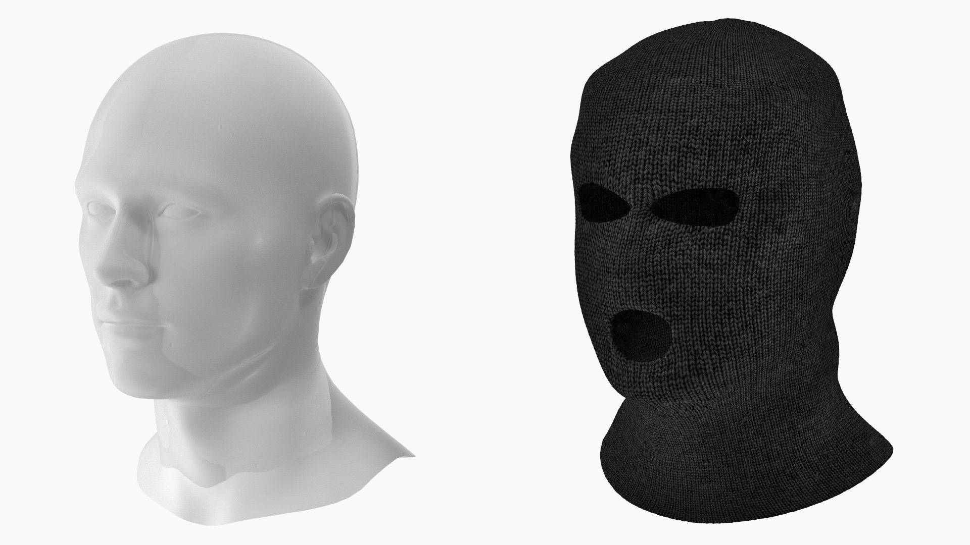 3D model Full Face 3 Hole Balaclava Ski Mask