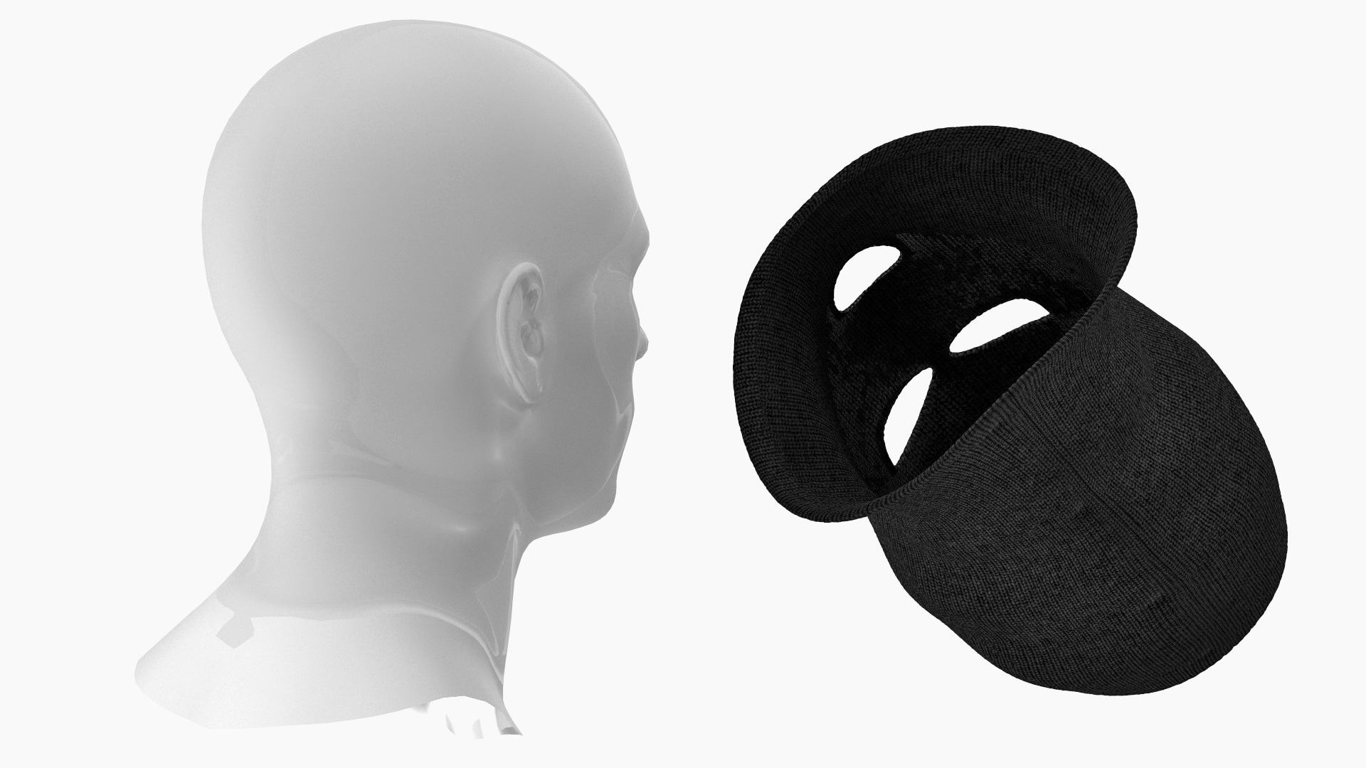 3D model Full Face 3 Hole Balaclava Ski Mask